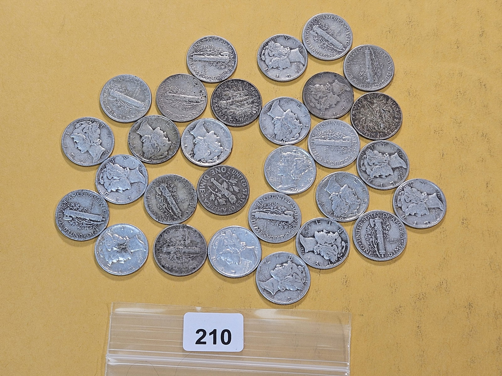 Twenty-nine United States Silver Dimes (1 of 3)