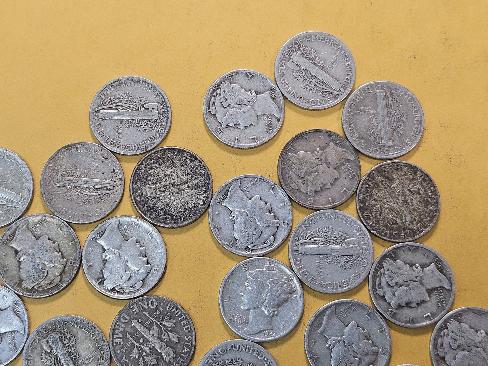 Twenty-nine United States Silver Dimes - 2