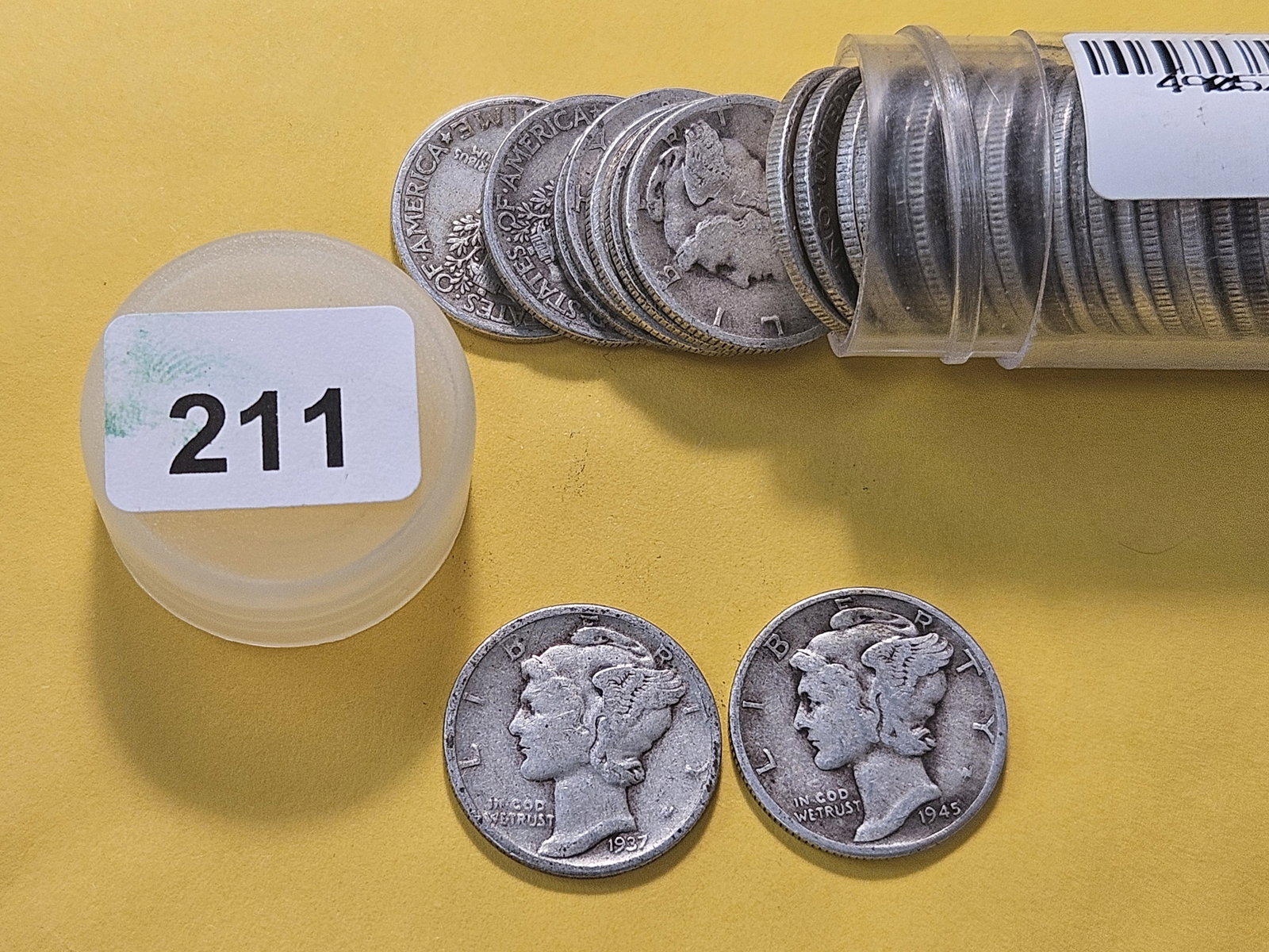Roll of 50 Mixed Mercury Silver Dimes - 3