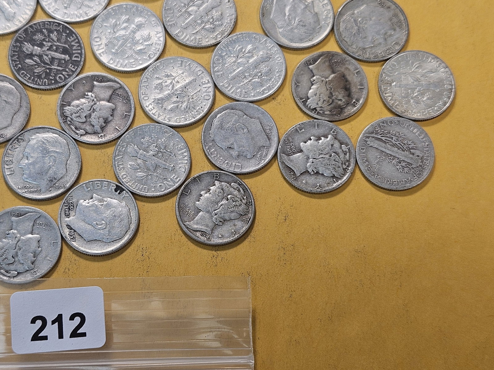 Fifty Mixed United States Silver Dimes - 4