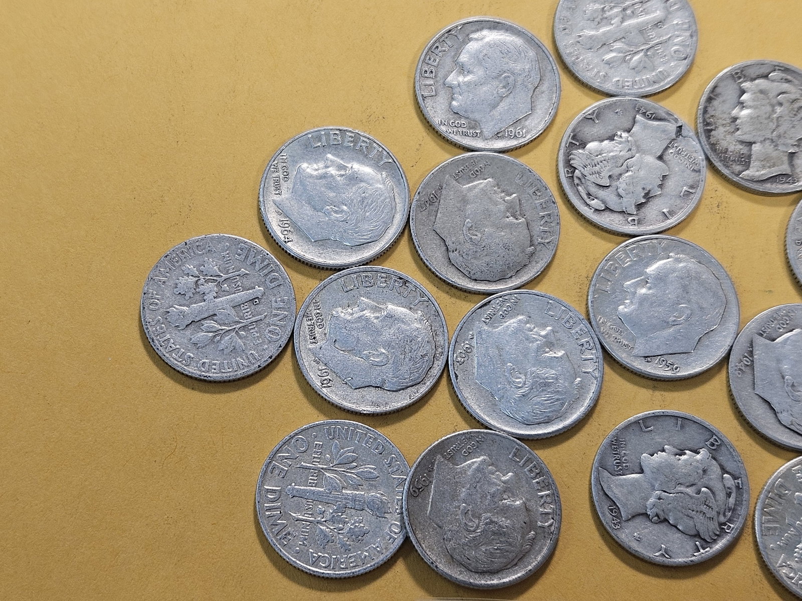 Twenty Mixed United States Silver Dimes - 2