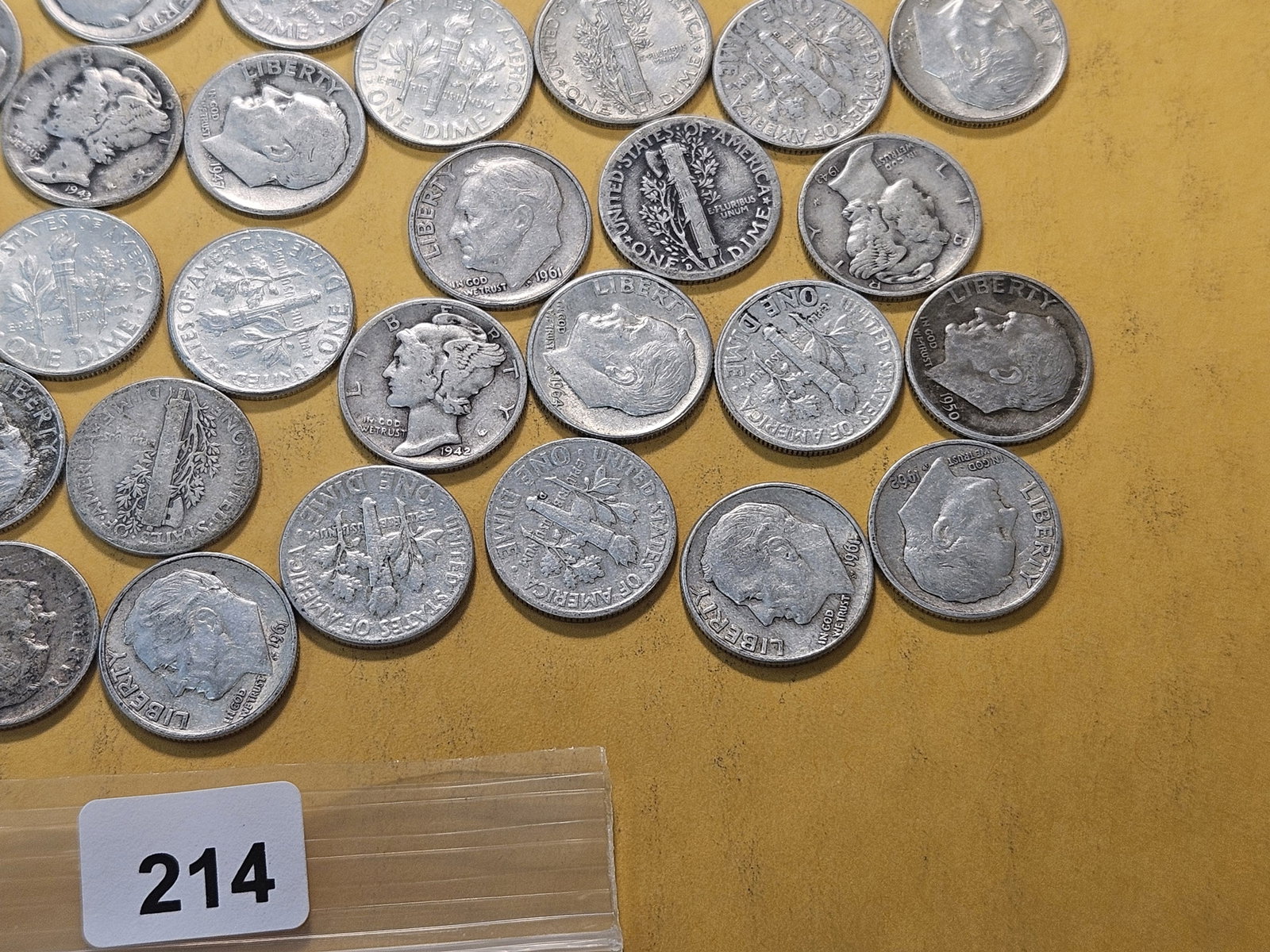 Fifty Mixed United States Silver Dimes - 4