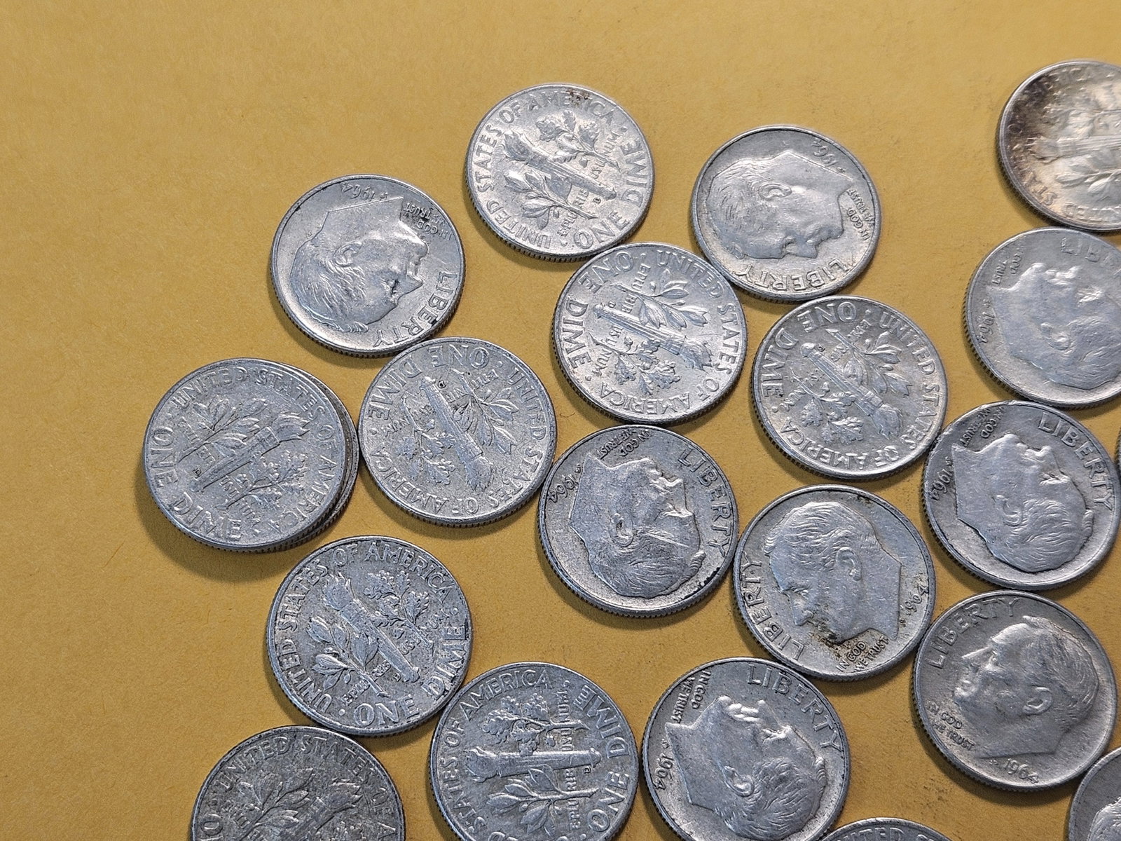 Fifty Mixed United States Silver Dimes - 2
