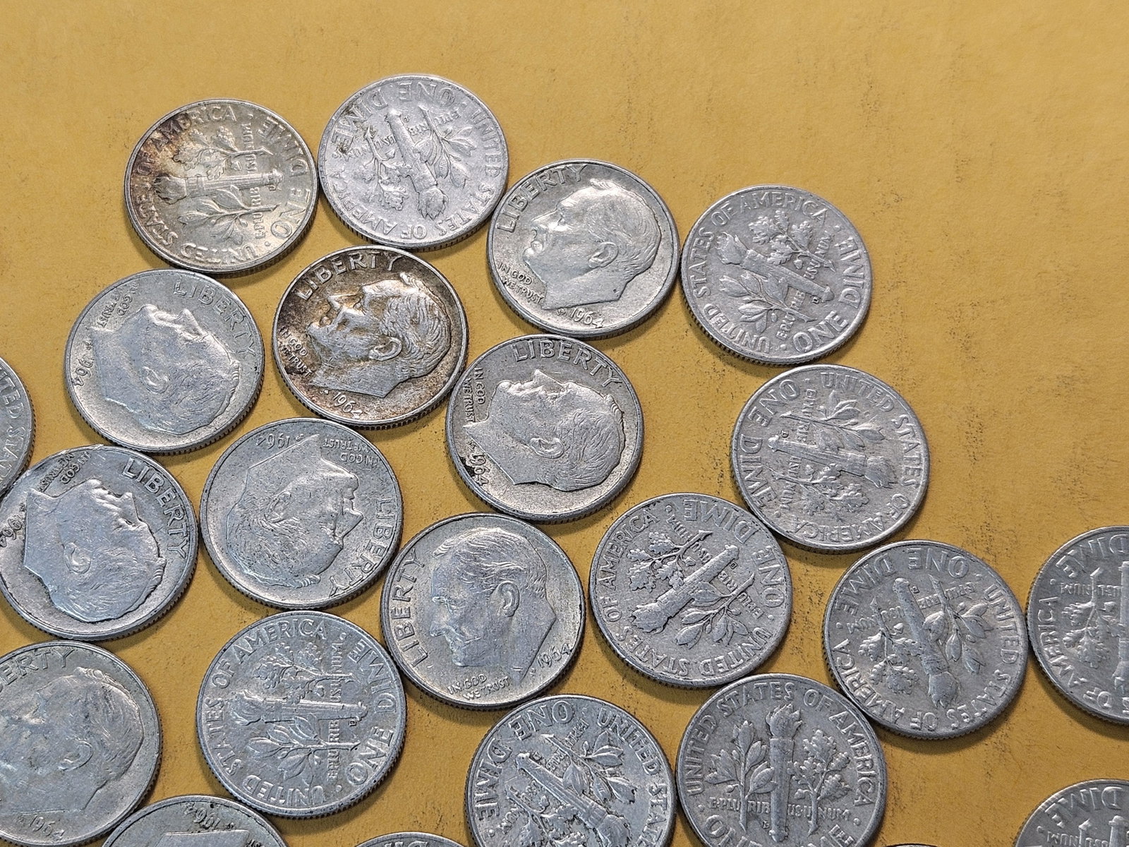 Fifty Mixed United States Silver Dimes - 3
