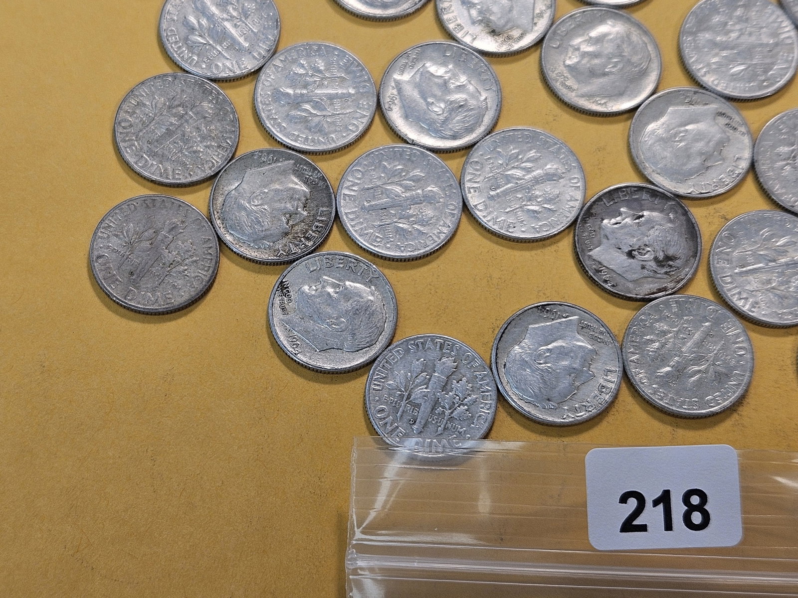 Fifty Mixed United States Silver Dimes - 5
