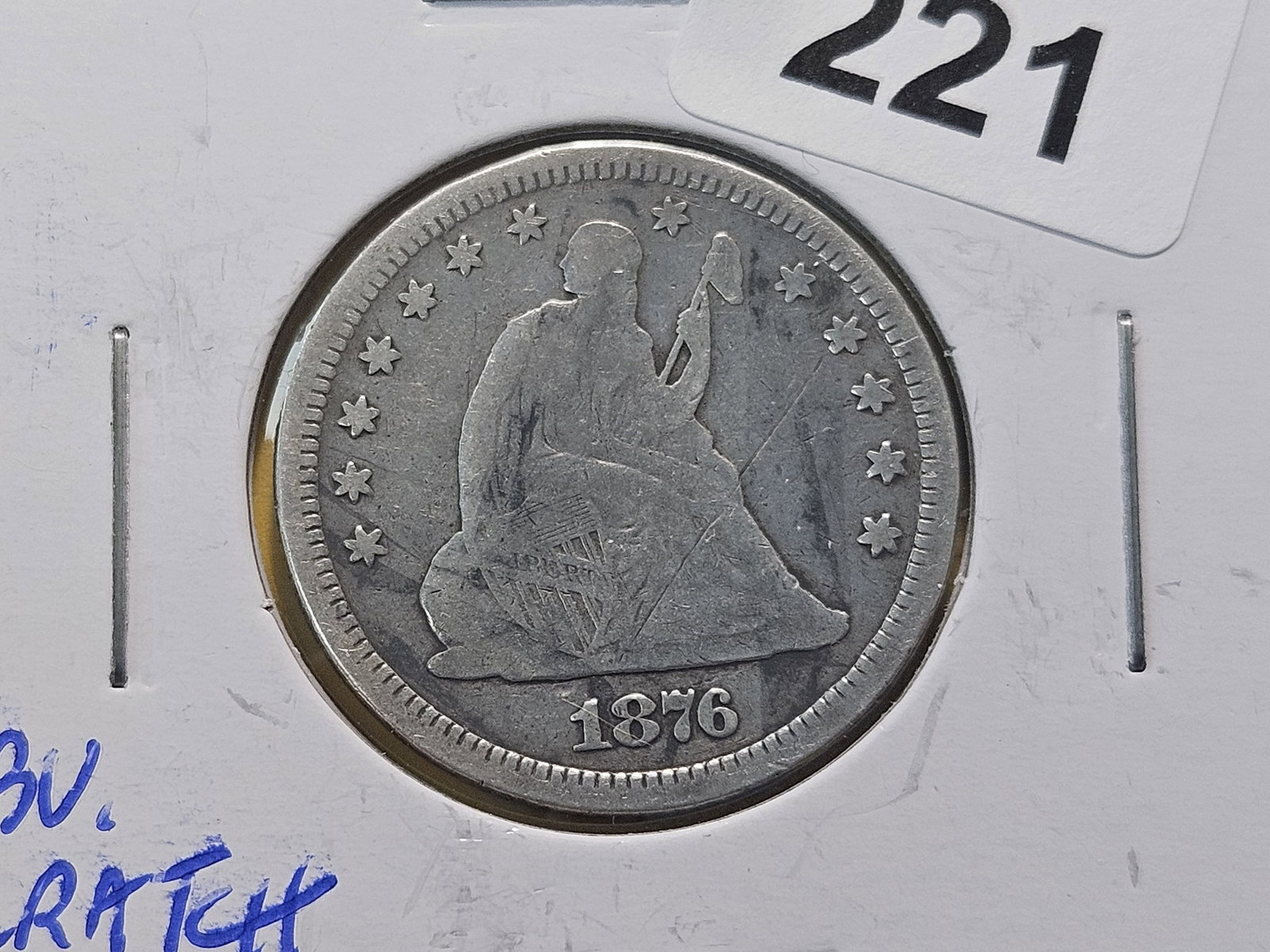 Four Seated Liberty Silver Quarters - 2