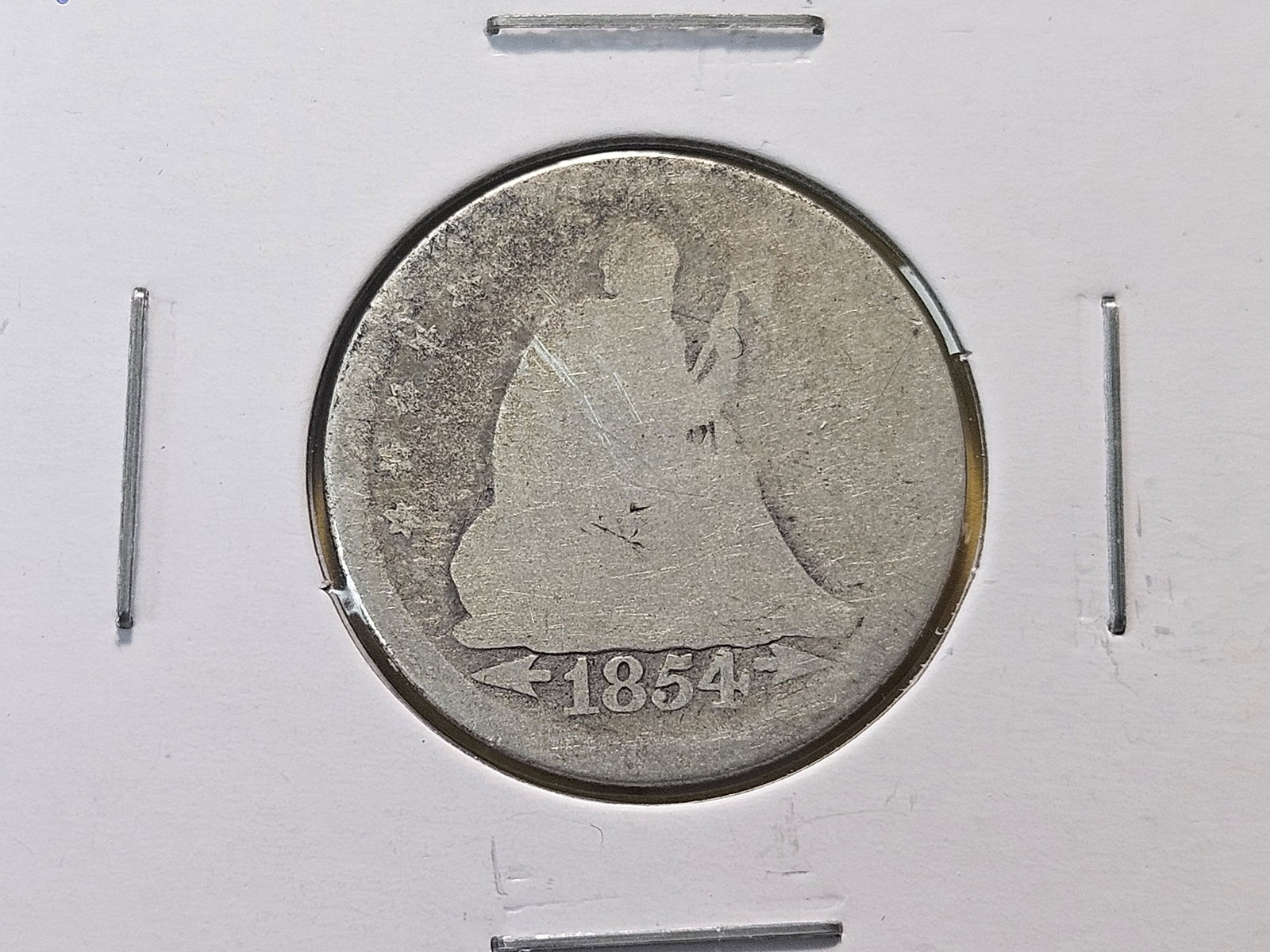 Four Seated Liberty Silver Quarters - 3