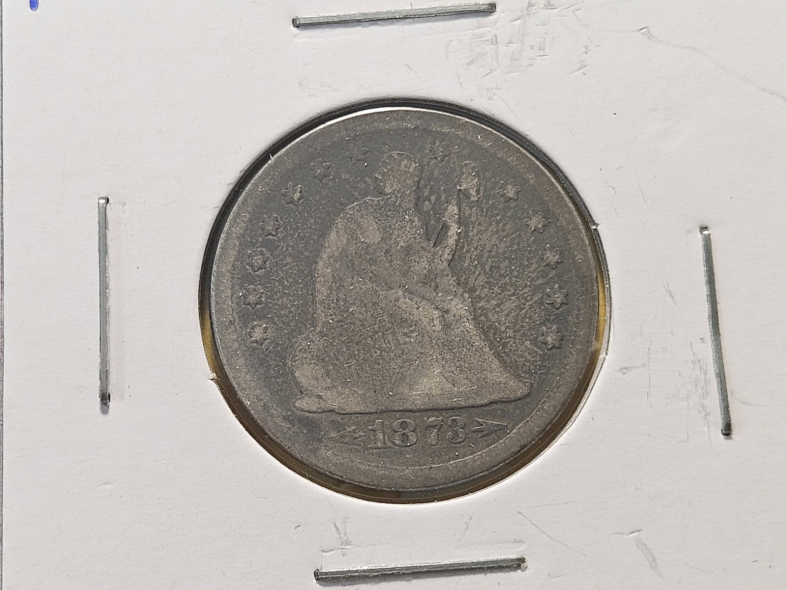 Four Seated Liberty Silver Quarters - 5