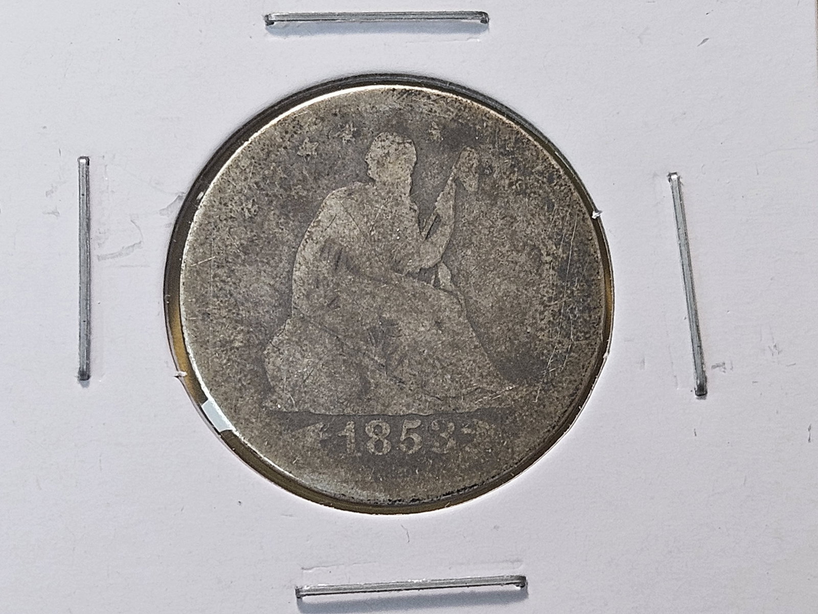 Capped Bust and four Seated Liberty Silver Quarters - 4