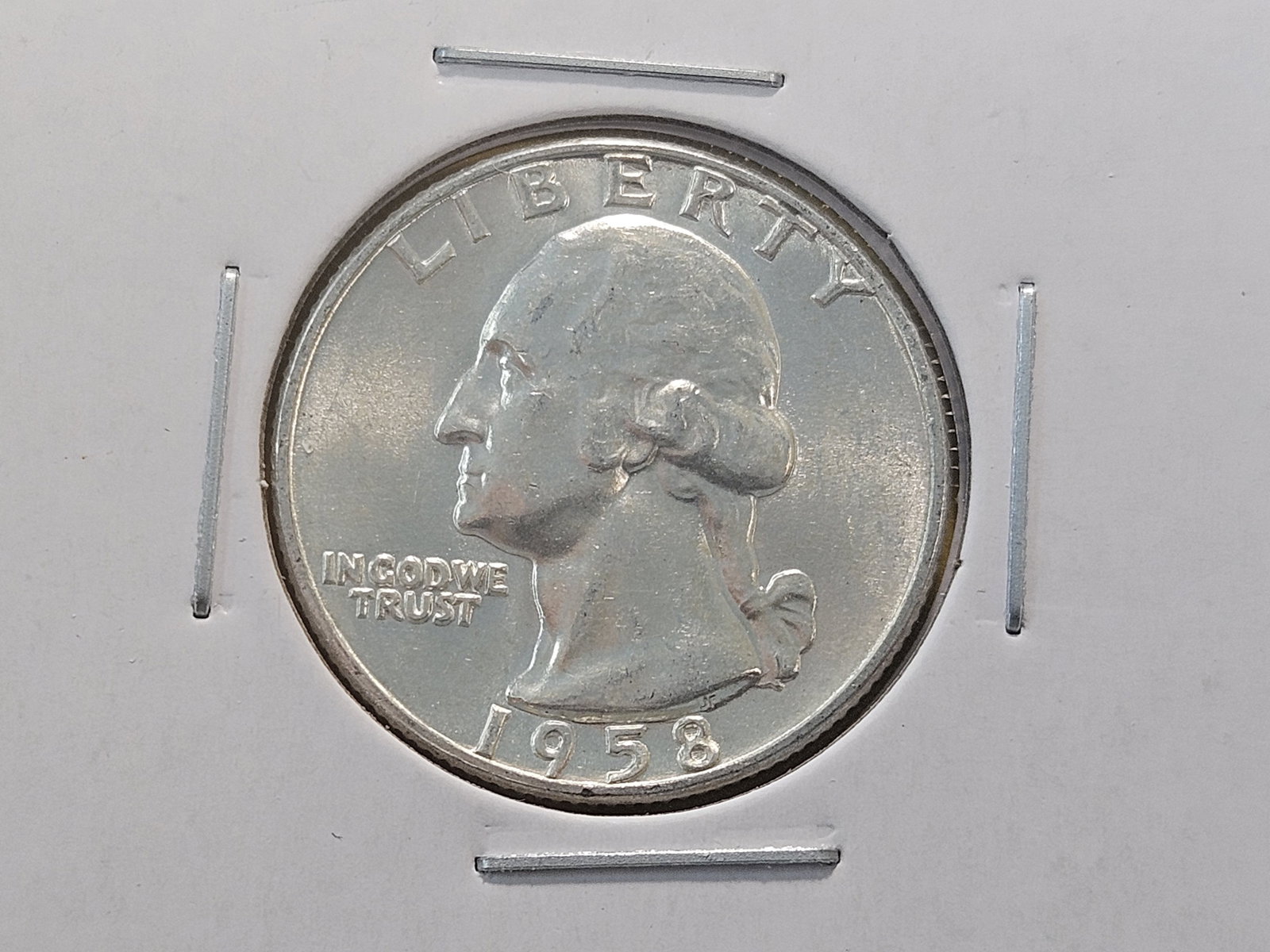 Four Washington Silver Quarters, three are Brilliant Uncirculated - 4