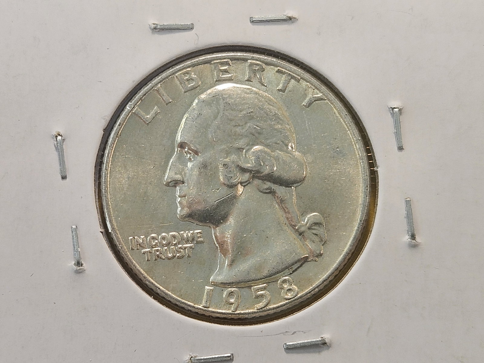 Four Washington Silver Quarters, three are Brilliant Uncirculated - 5