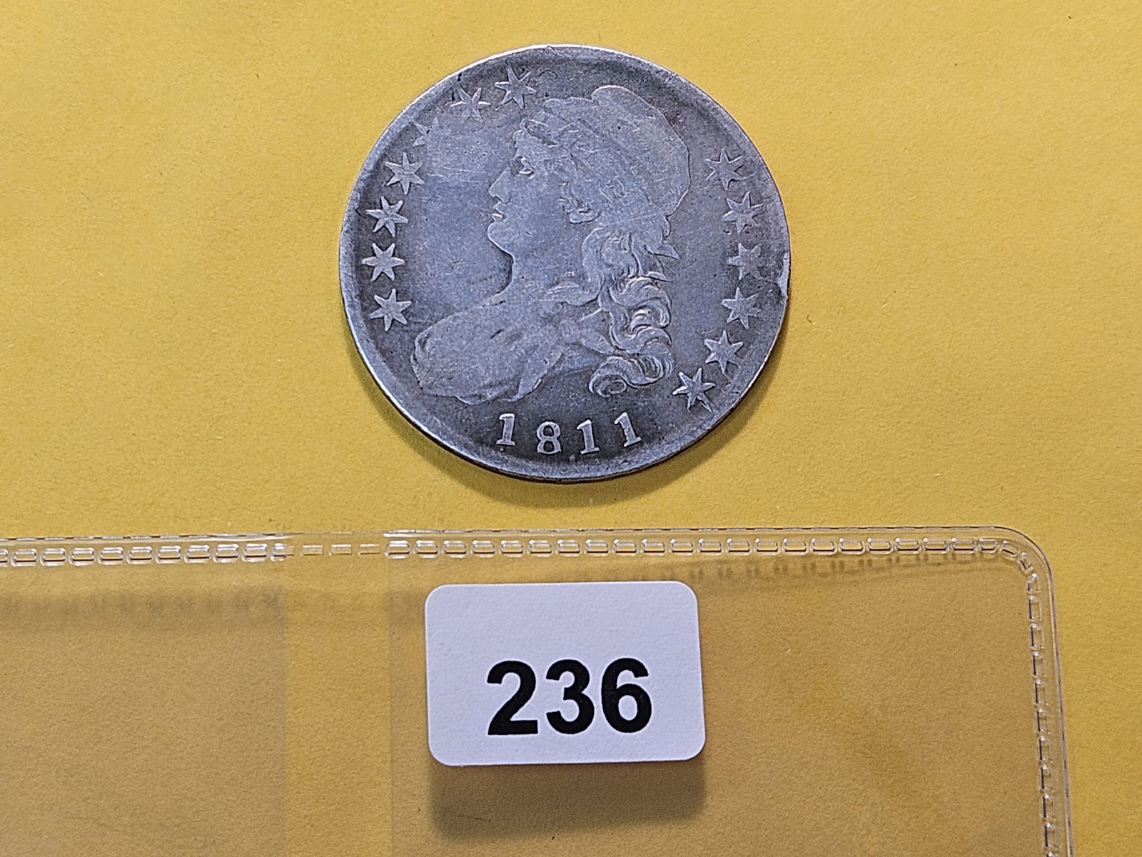 1811 Lettered Edge Capped Bust Silver Half Dollar - 2