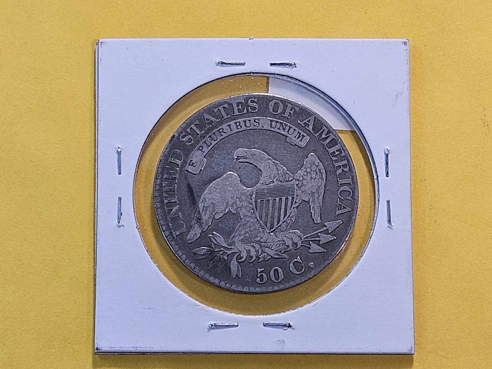1826 Lettered Edge Capped Bust Silver Half Dollar - 3