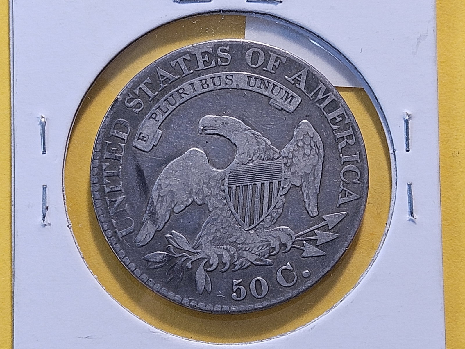 1826 Lettered Edge Capped Bust Silver Half Dollar - 4