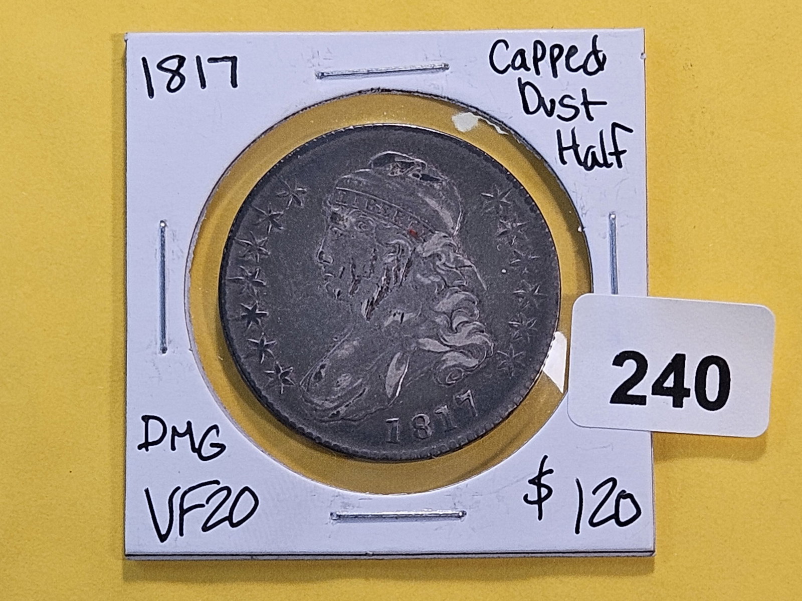 1817 Lettered Edge Capped Bust Silver Half Dollar - 2
