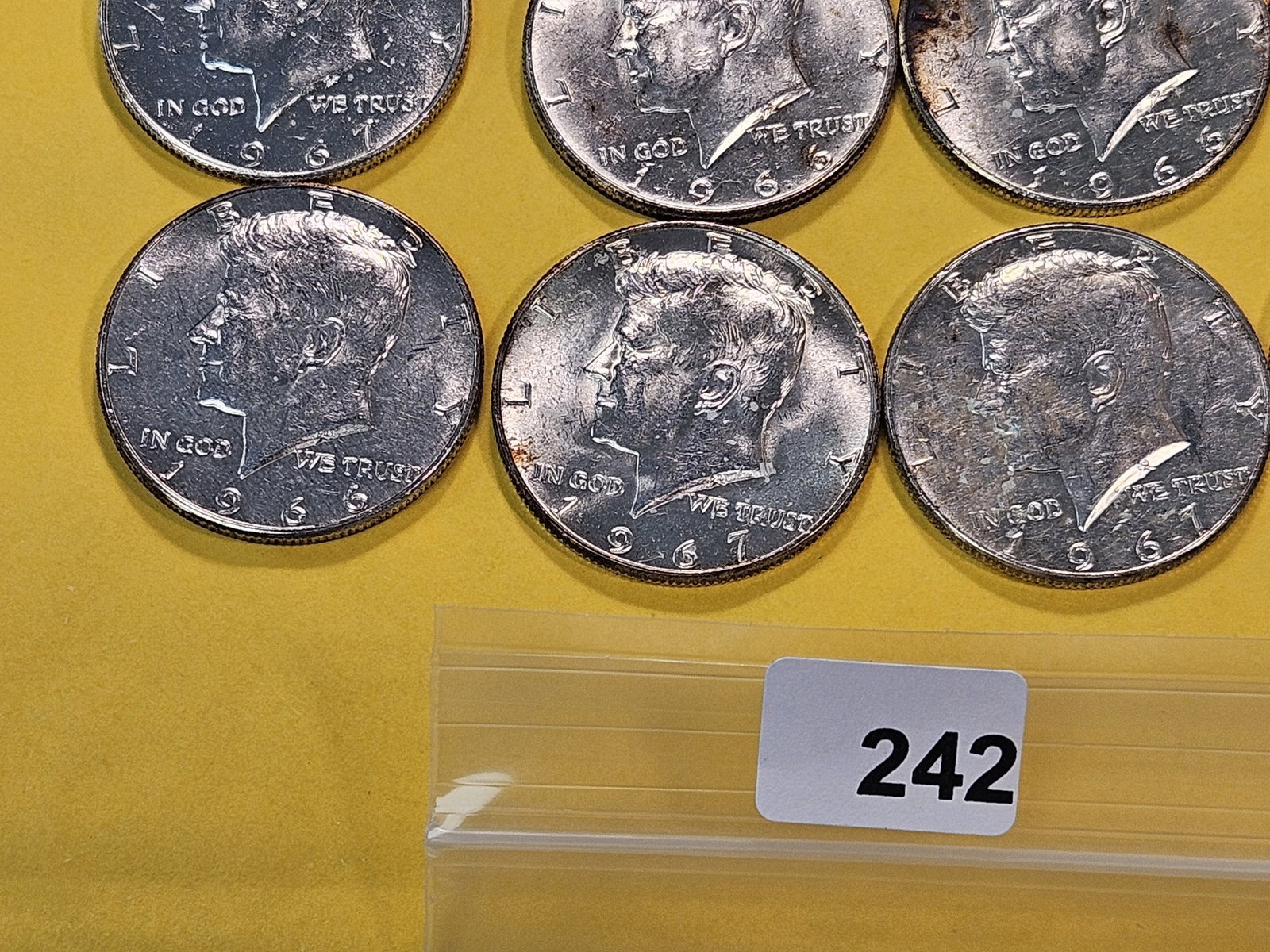 Three 90% Silver and Nine 40% Silver Half Dollars - 4