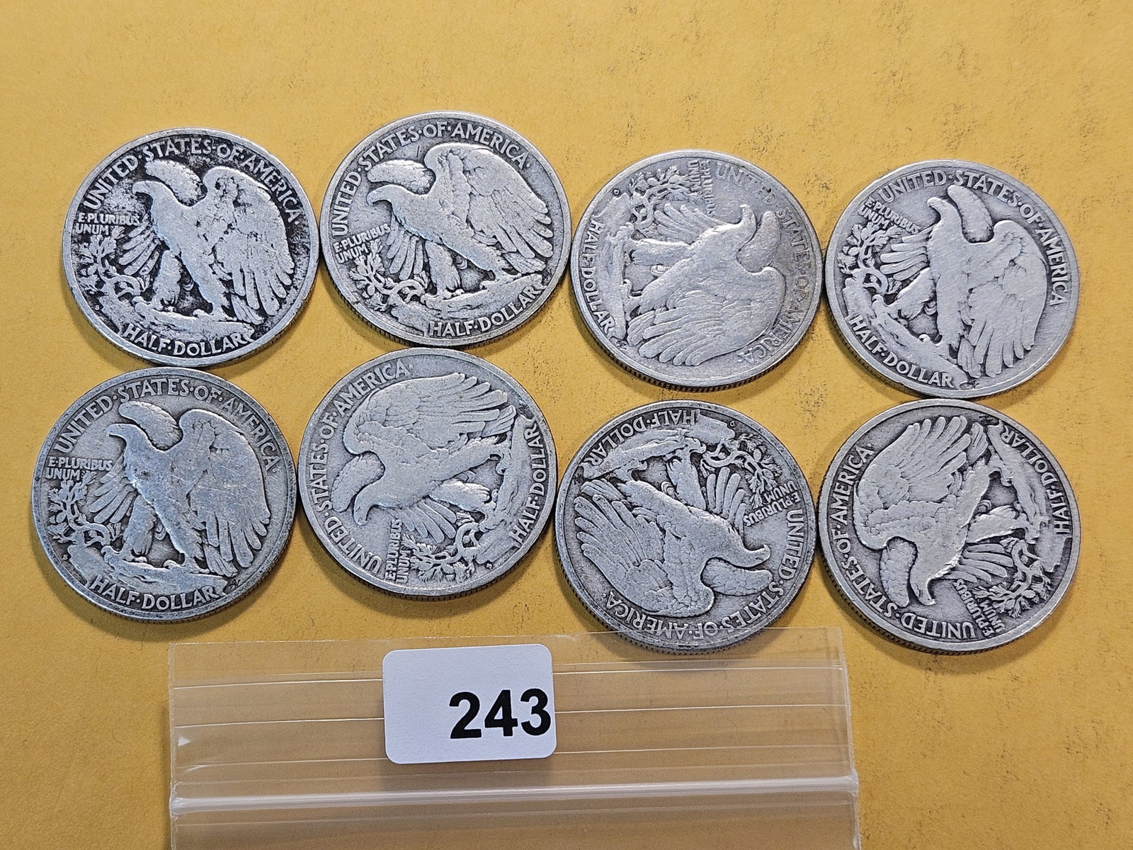 Eight Walking Liberty Silver Half Dollars - 4