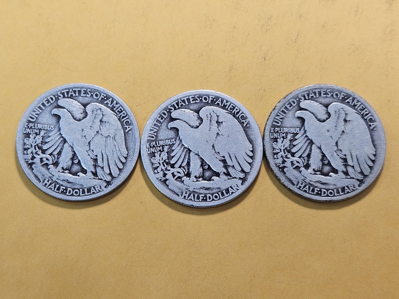 Three Walking Liberty Silver Half Dollars - 4