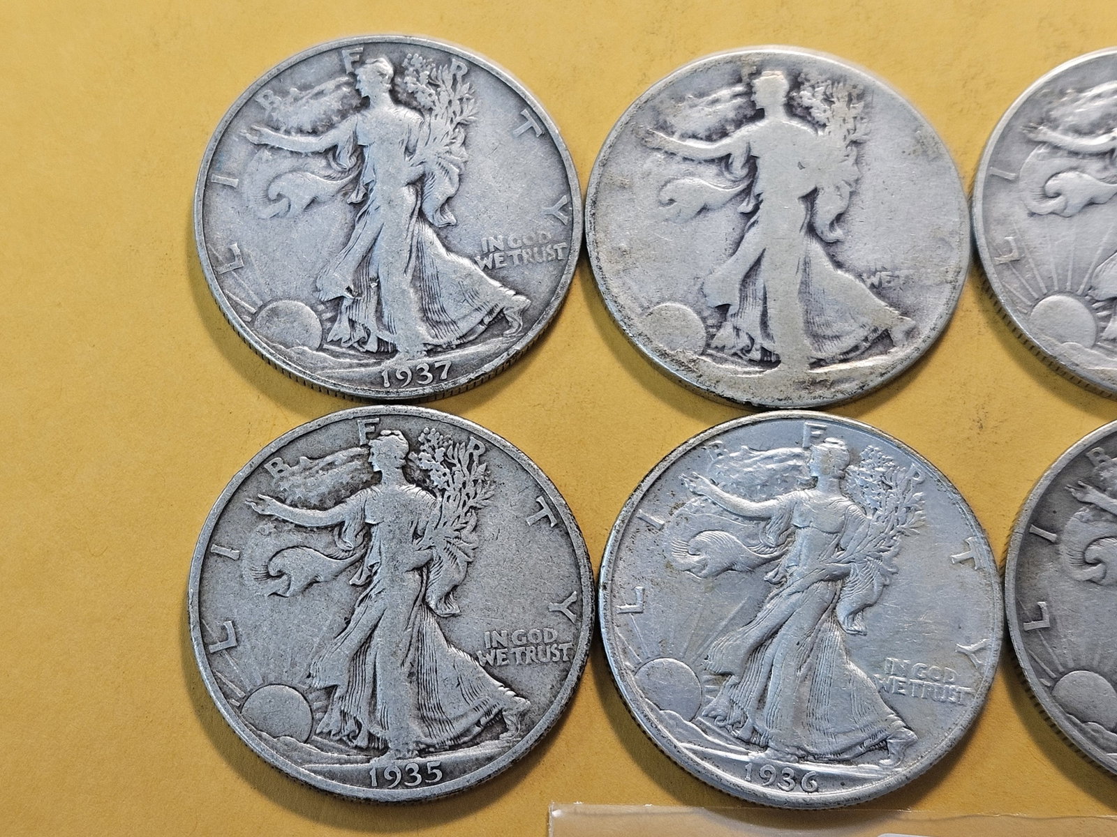 Eight Walking Liberty Silver Half Dollars - 2