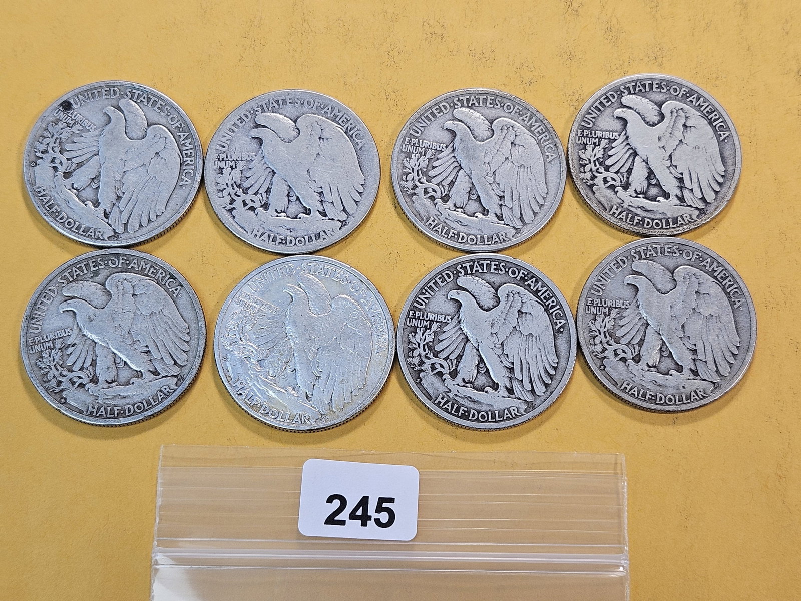 Eight Walking Liberty Silver Half Dollars - 4