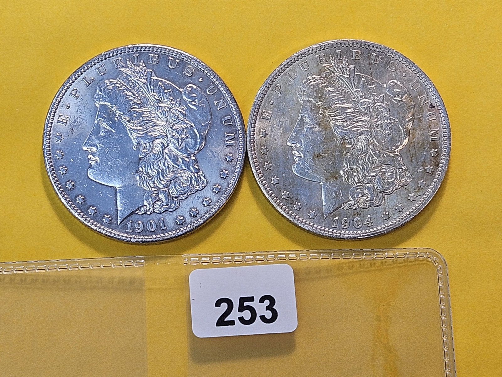 Two About Uncirculated Plus Morgan Silver Dollars (1 of 4)