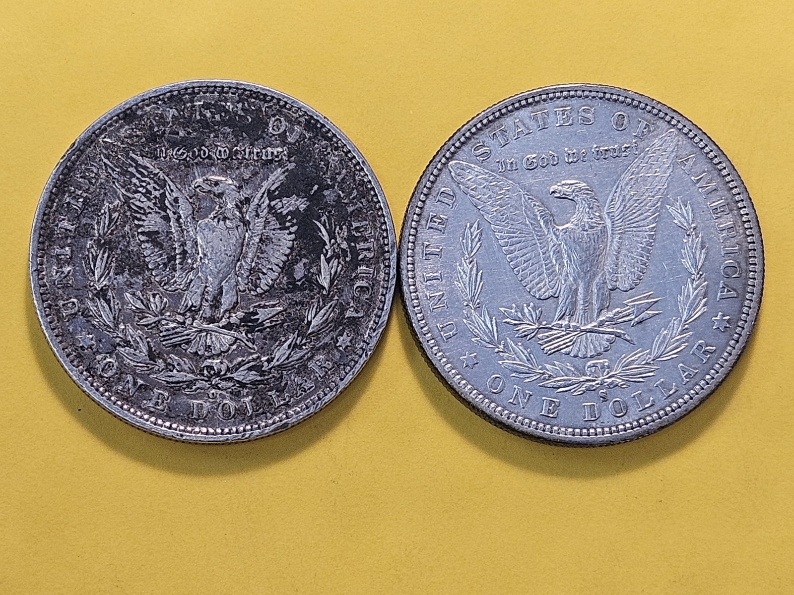 Two About Uncirculated Morgan Silver Dollars - 4