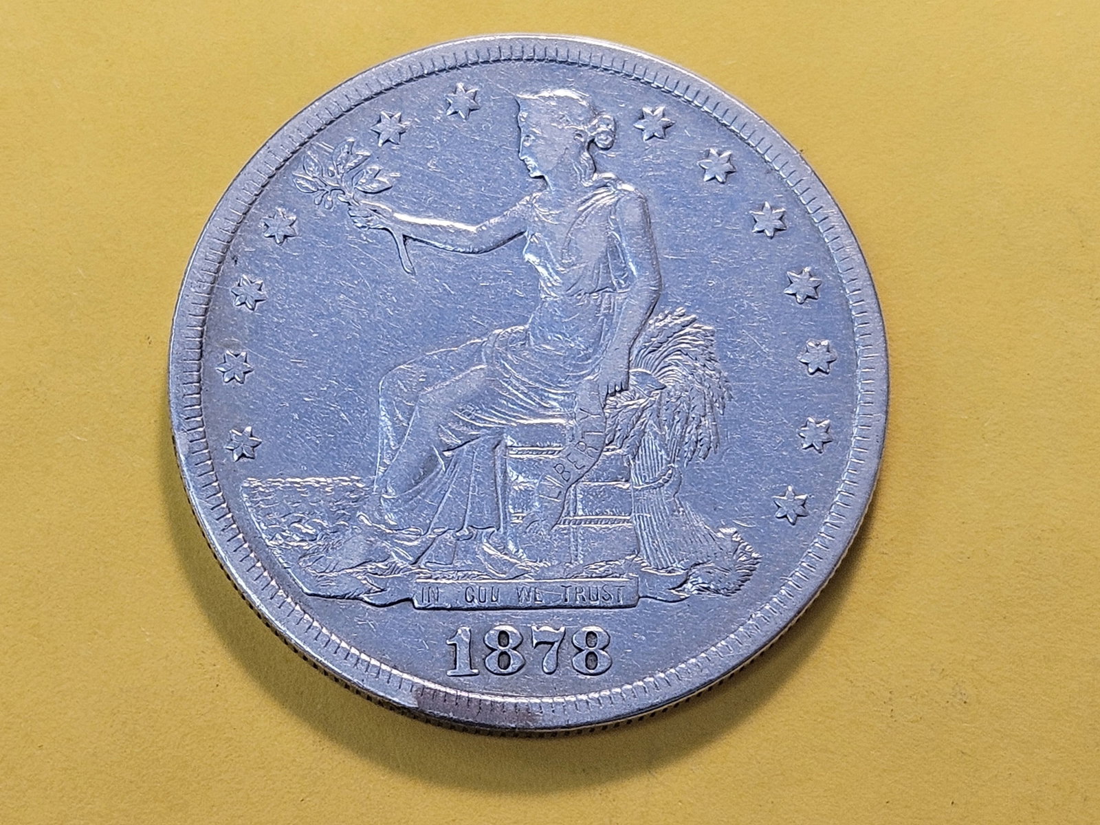 WOW! Better Grade 1878-S Trade Silver Dollar: In Very Fine plus! Awesome Coin!
