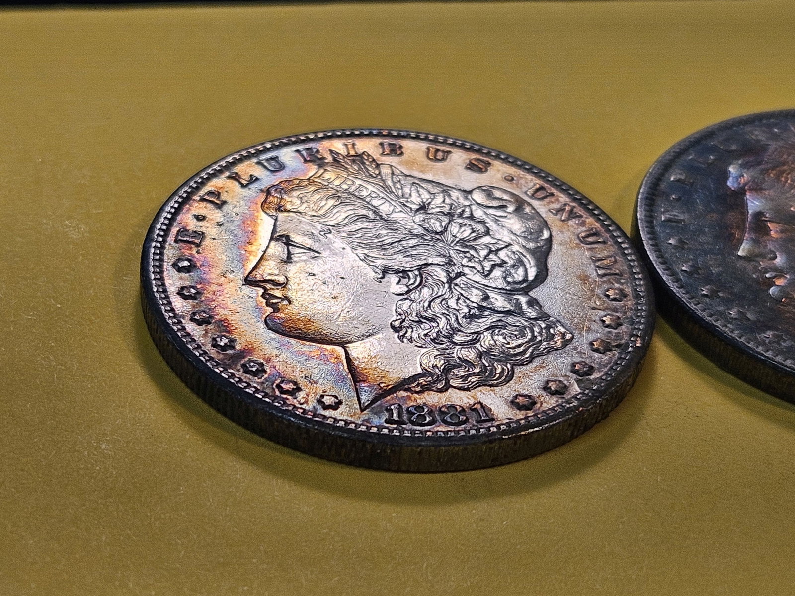 Two Toned About Uncirculated Morgan Silver Dollars - 4