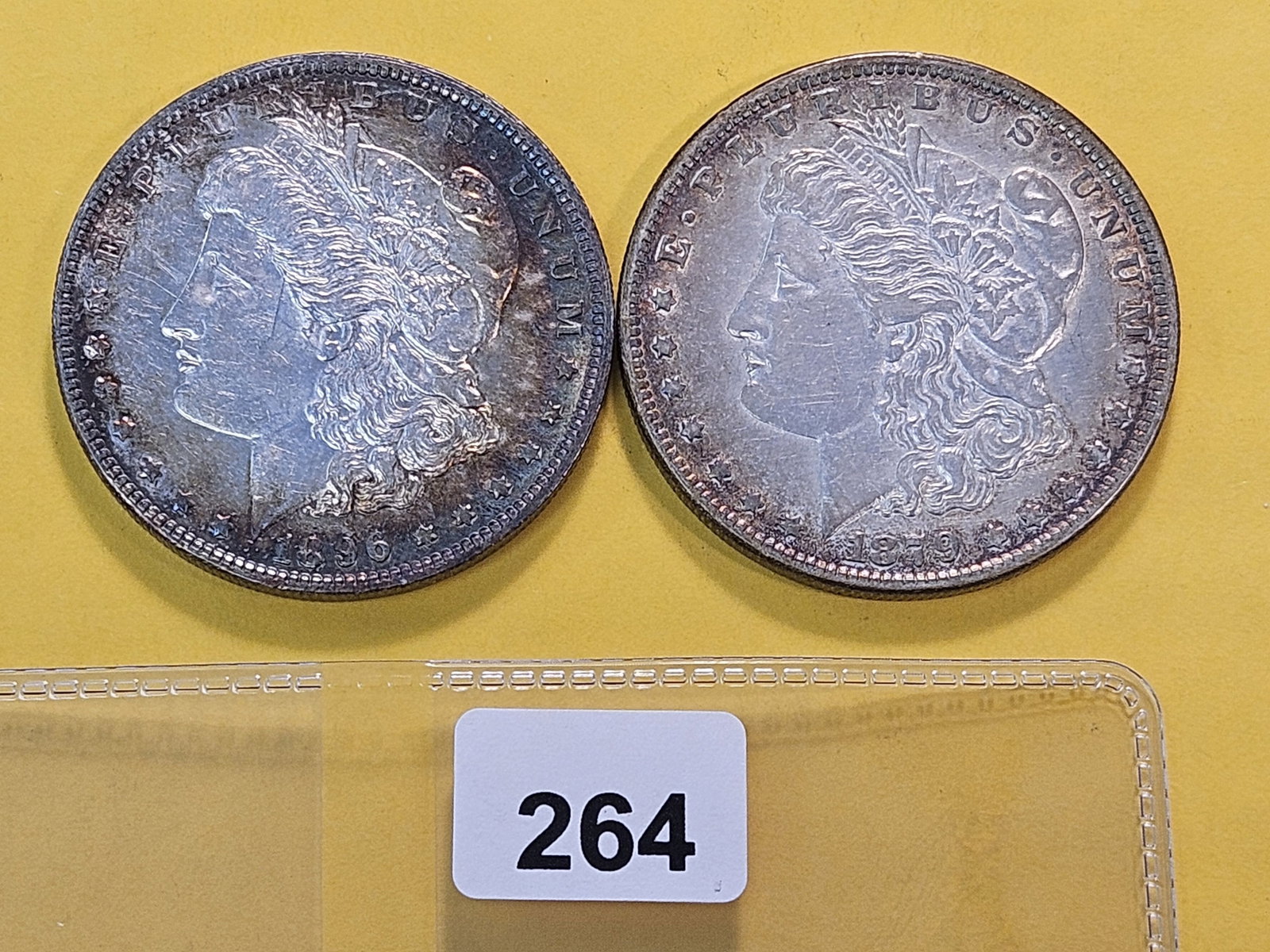 Two About Uncirculated Morgan Silver Dollars (1 of 4)
