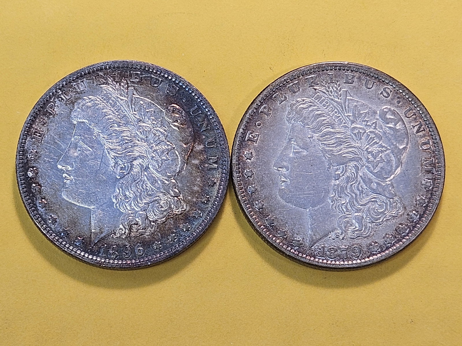 Two About Uncirculated Morgan Silver Dollars - 2