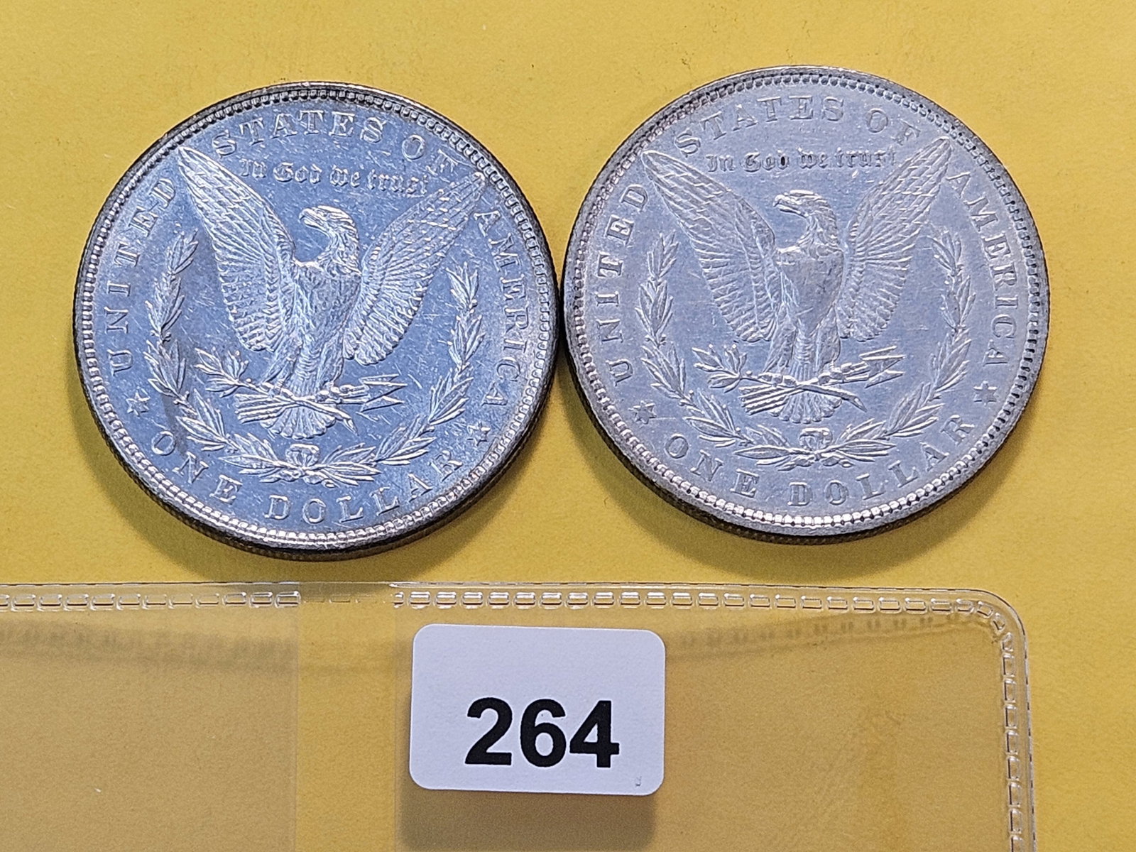 Two About Uncirculated Morgan Silver Dollars - 3