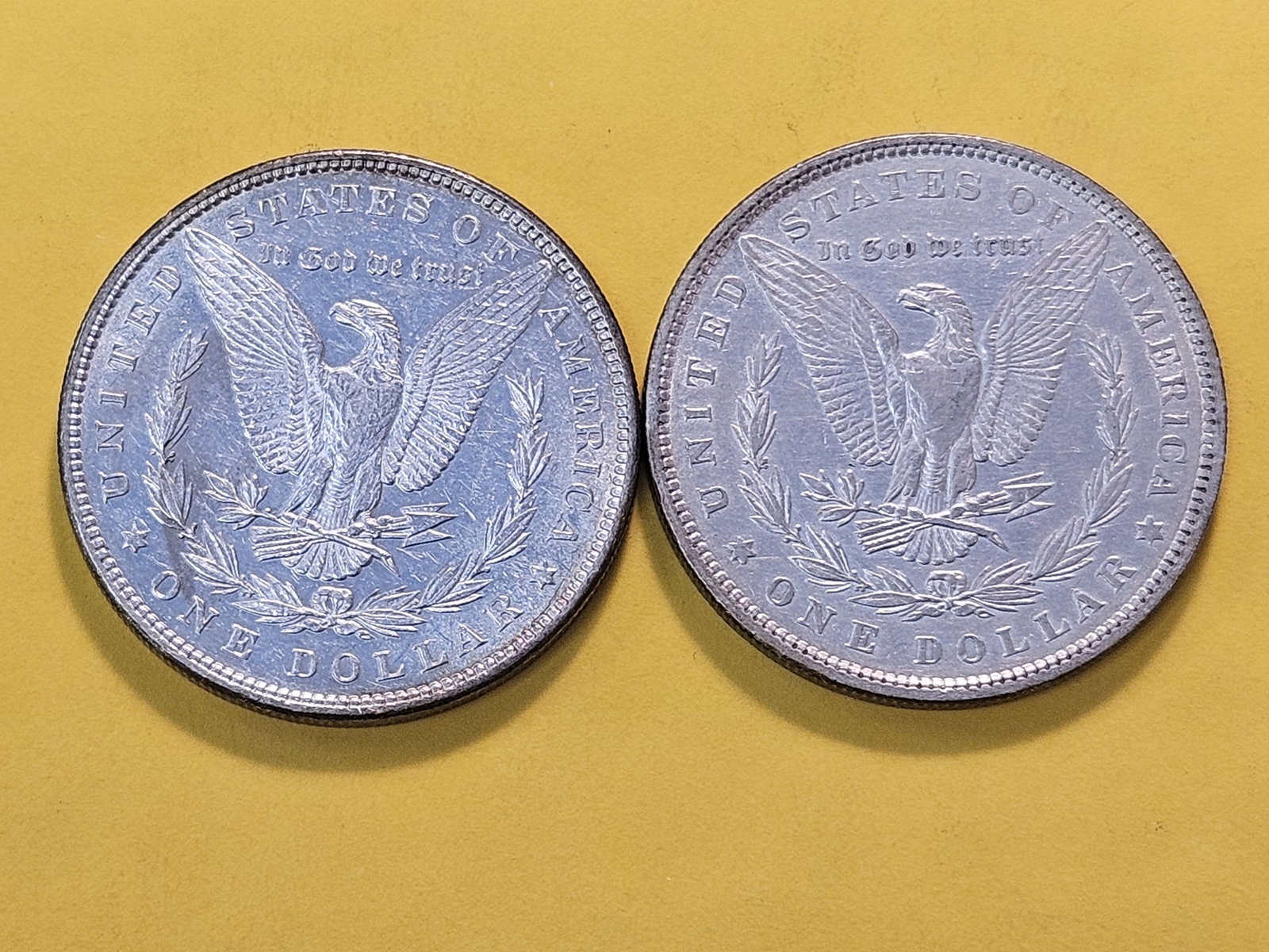Two About Uncirculated Morgan Silver Dollars - 4