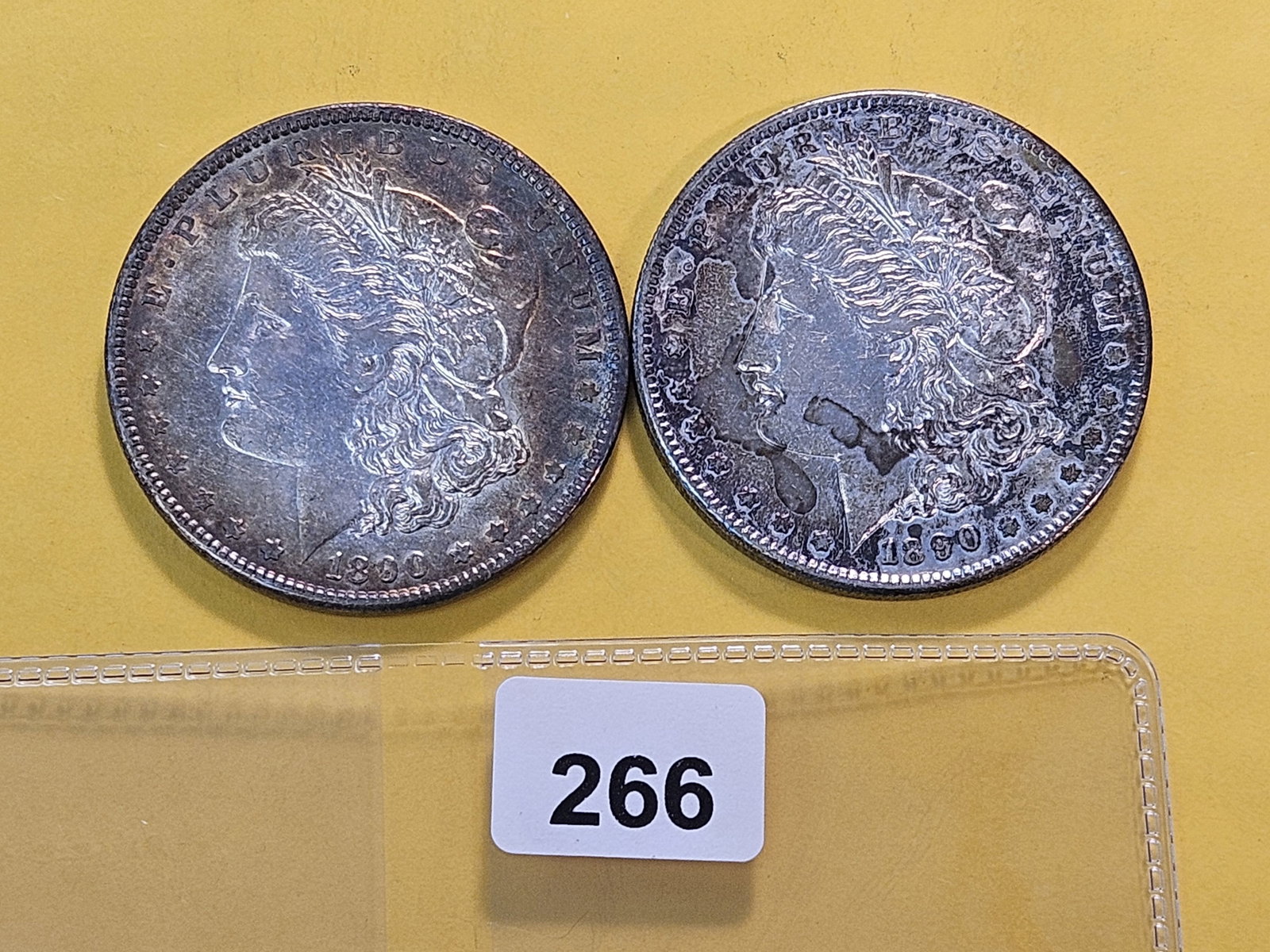 Two Toned About Uncirculated Morgan Silver Dollars (1 of 6)