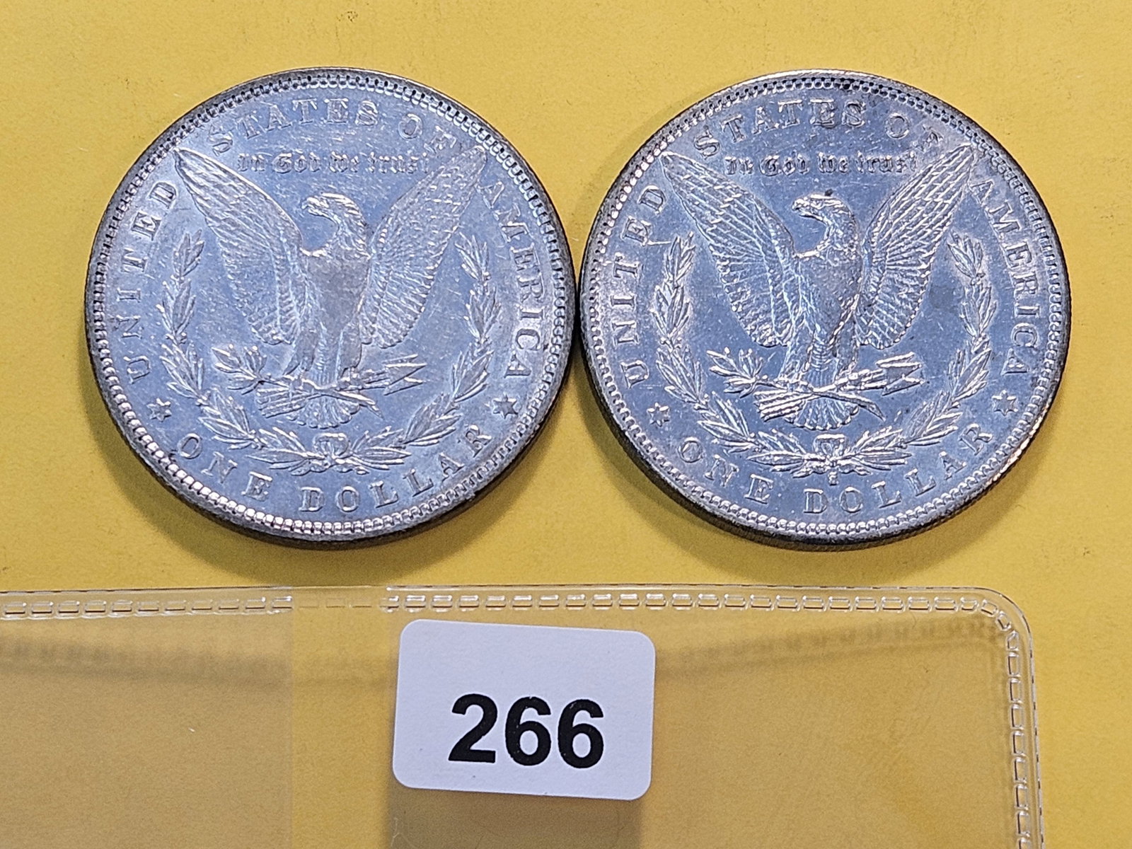 Two Toned About Uncirculated Morgan Silver Dollars - 5
