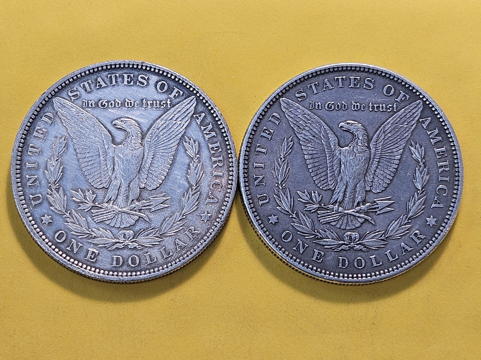 Two About Uncirculated Morgan Silver Dollars - 4