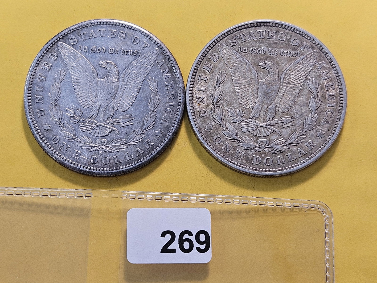Two About Uncirculated Morgan Silver Dollars - 3