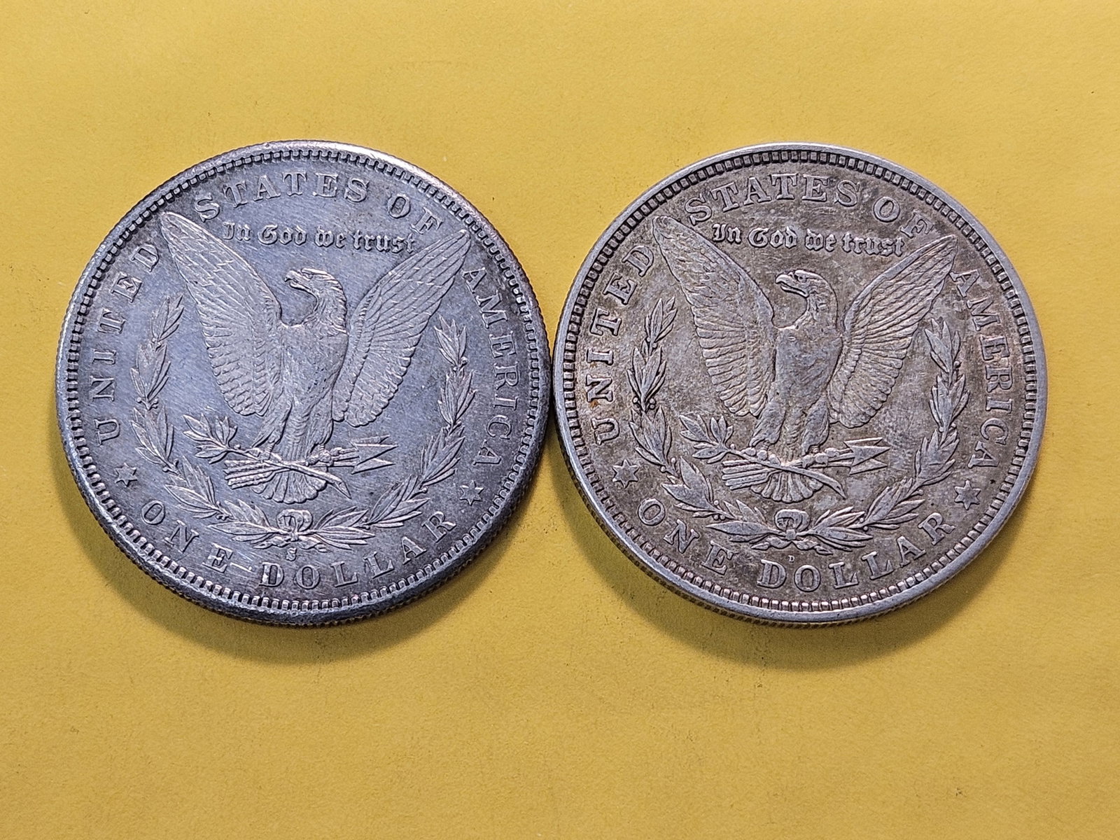 Two About Uncirculated Morgan Silver Dollars - 4
