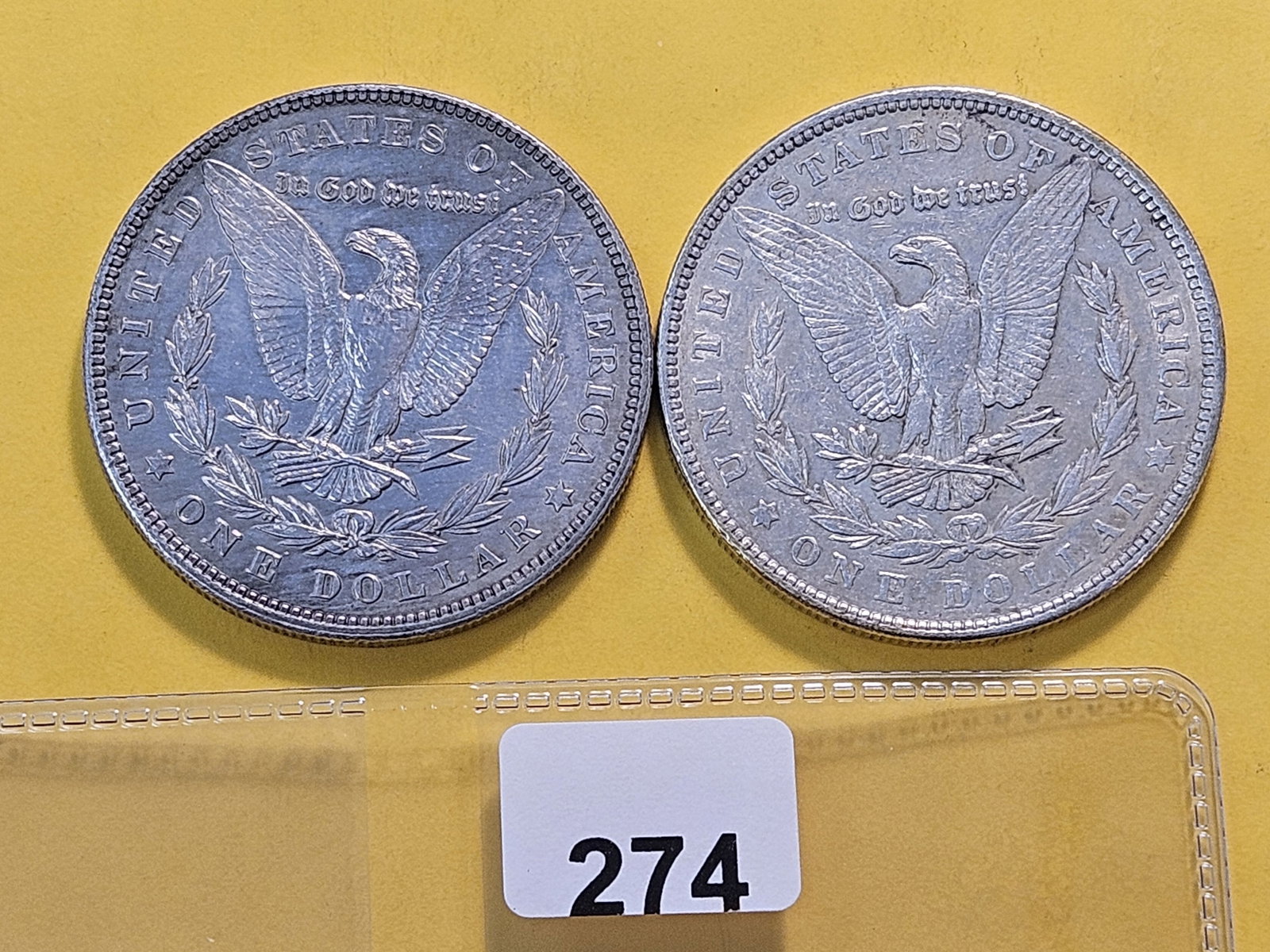Two About Uncirculated Morgan Silver Dollars - 3