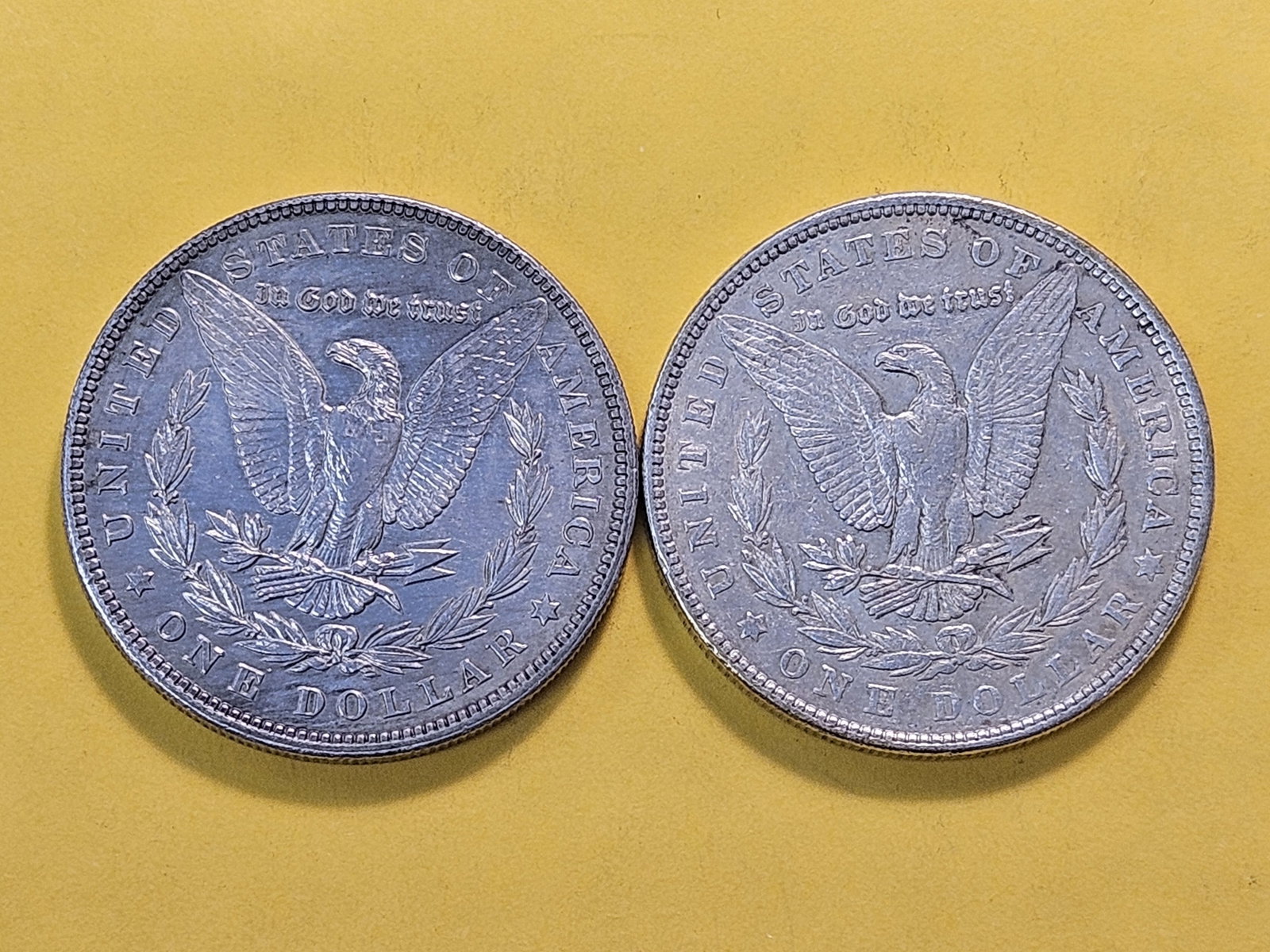 Two About Uncirculated Morgan Silver Dollars - 4