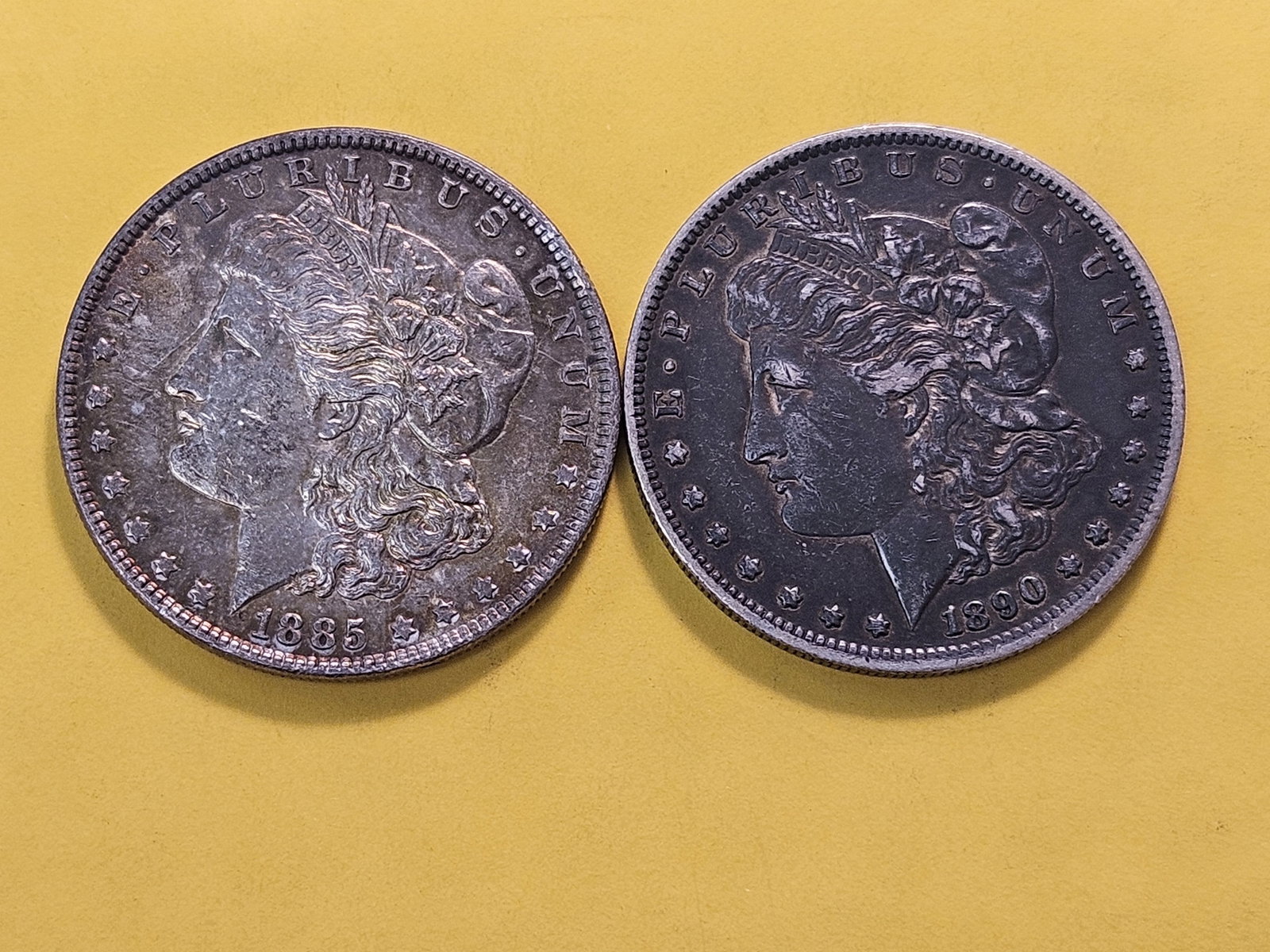 Two Toned About Uncirculated Morgan Silver Dollars - 2