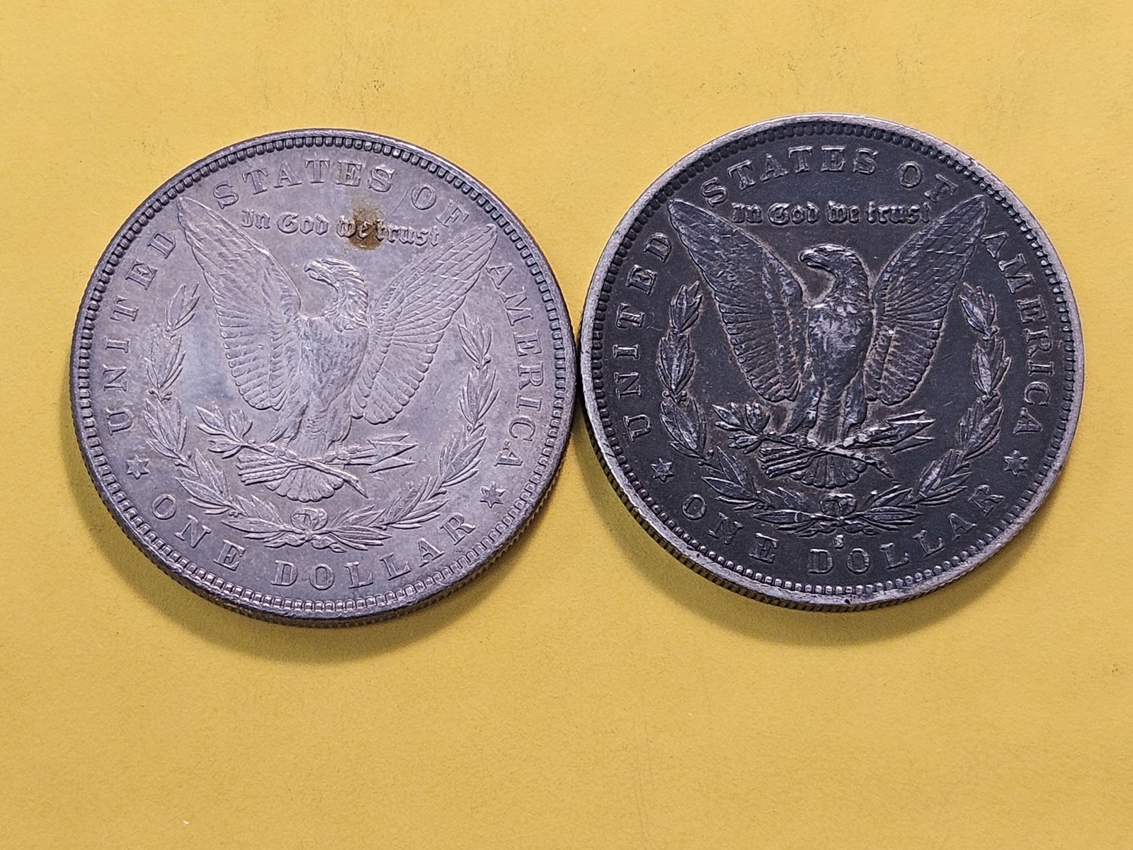 Two Toned About Uncirculated Morgan Silver Dollars - 4