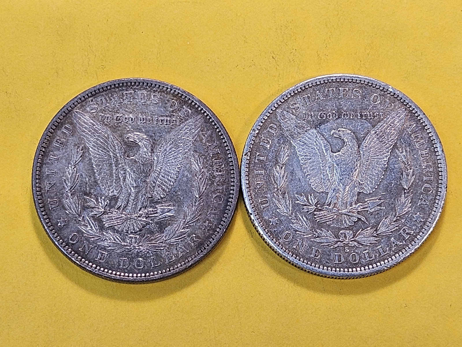 Two About Uncirculated Morgan Silver Dollars - 4