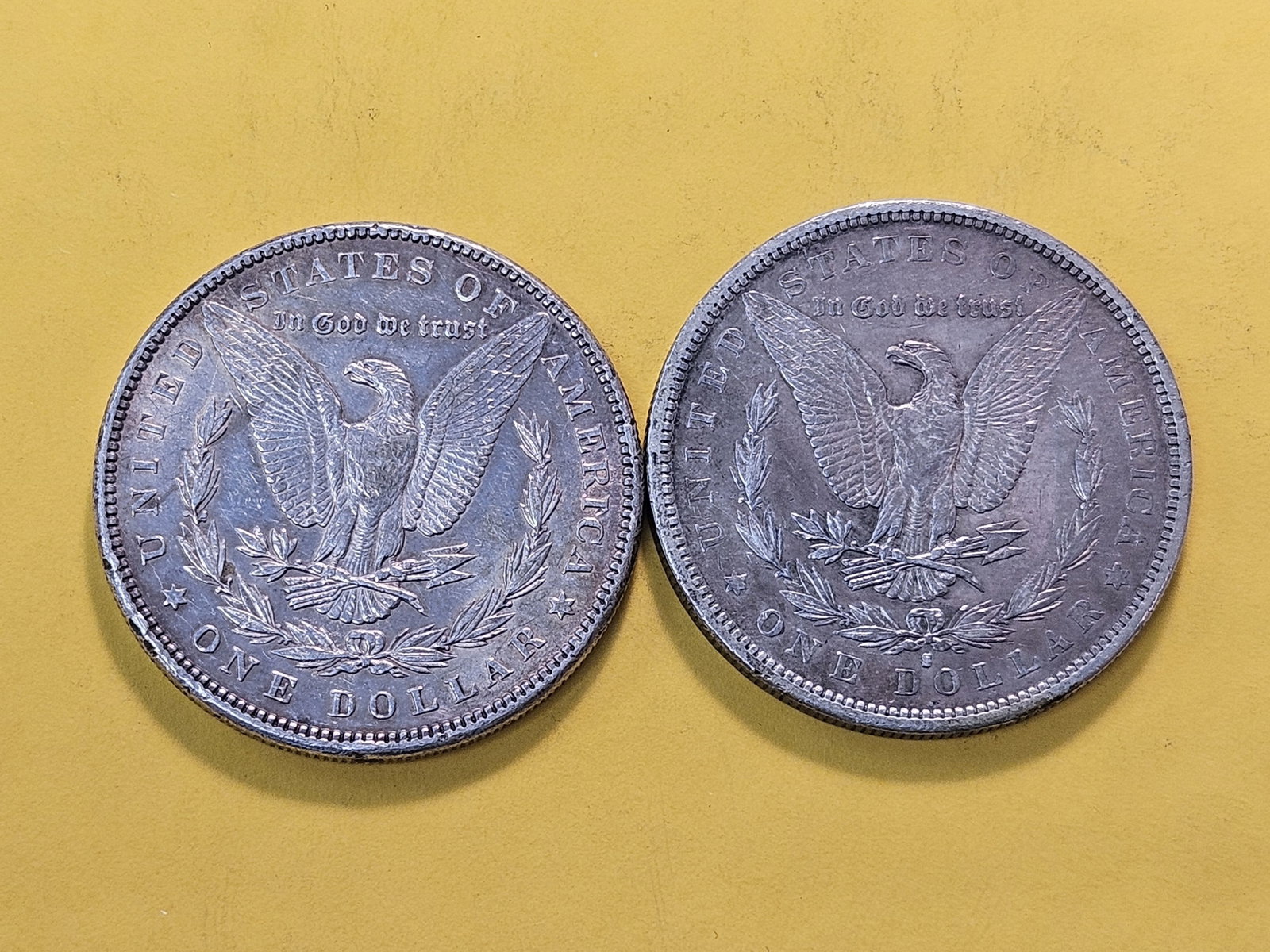 Two About Uncirculated Morgan Silver Dollars - 4