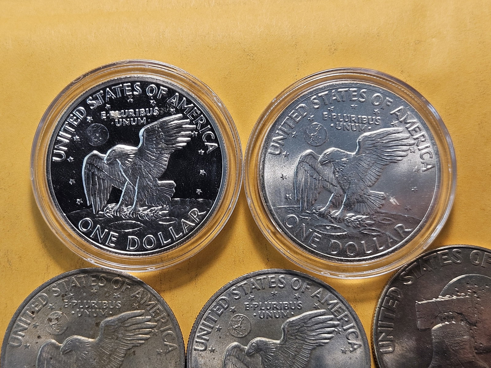 Twenty-two Eisenhower Dollars, two are Silver - 8