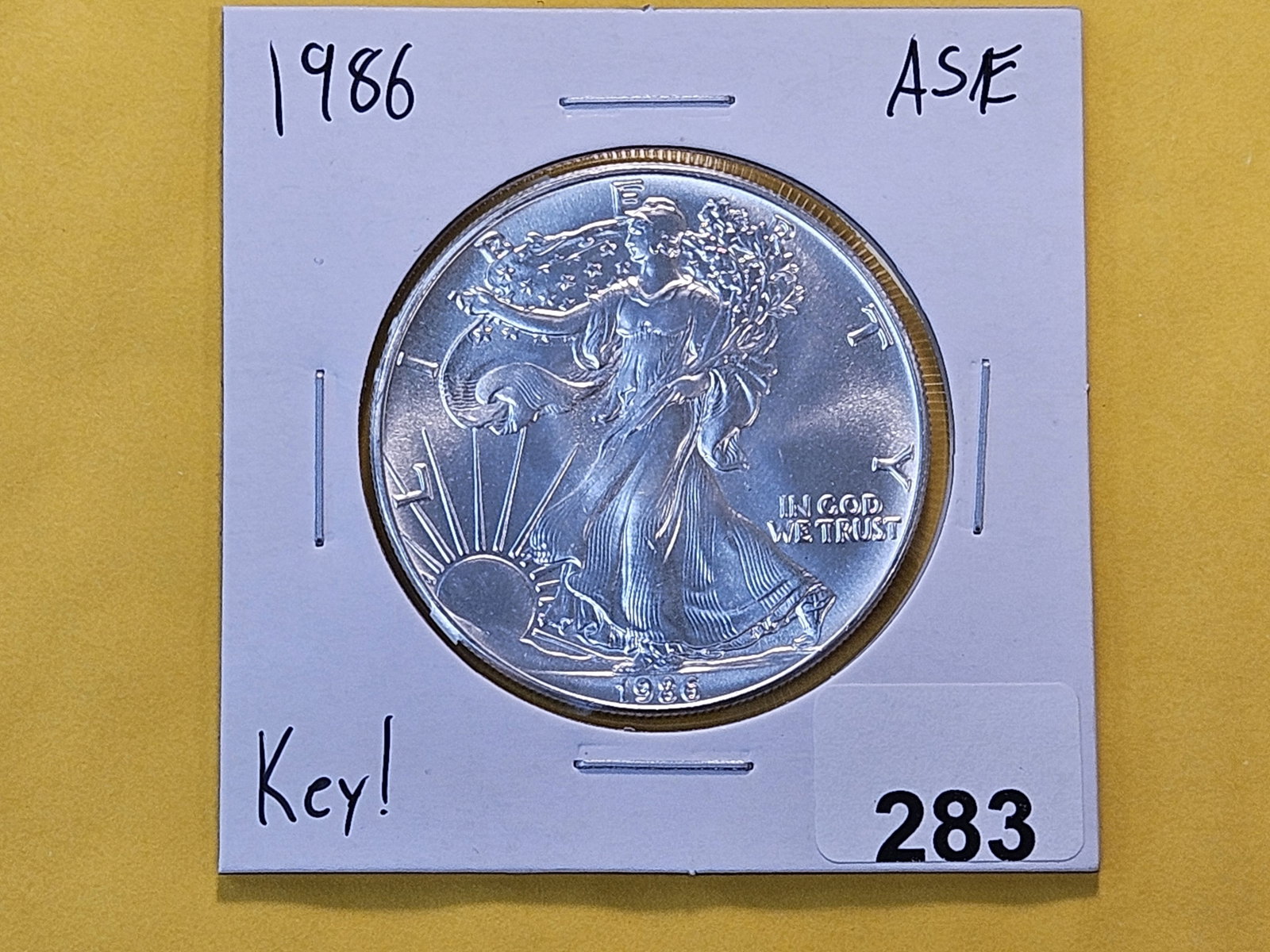 KEY DATE! GEM Brilliant Uncirculated 1986 American Silver Eagle - 2