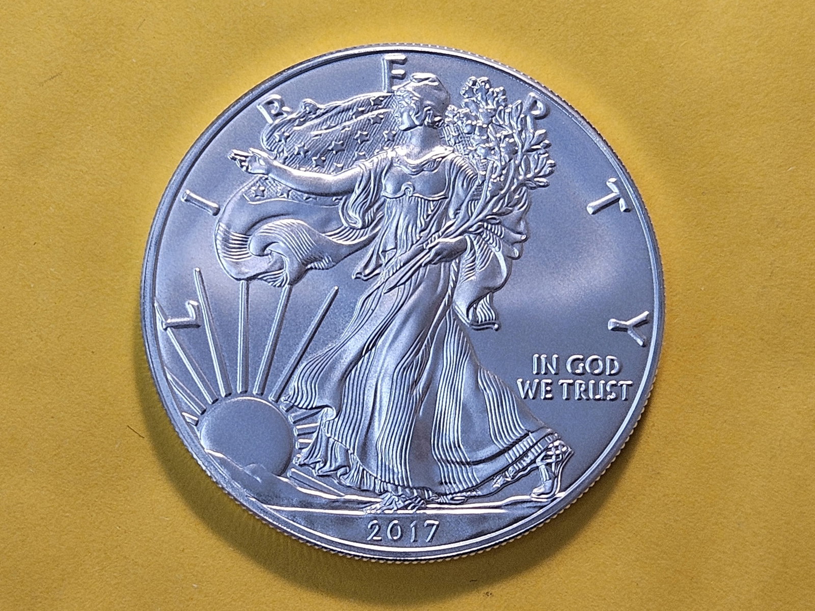 GEM Brilliant Uncirculated 2017 American Silver Eagle: Shimmering Cartwheel!