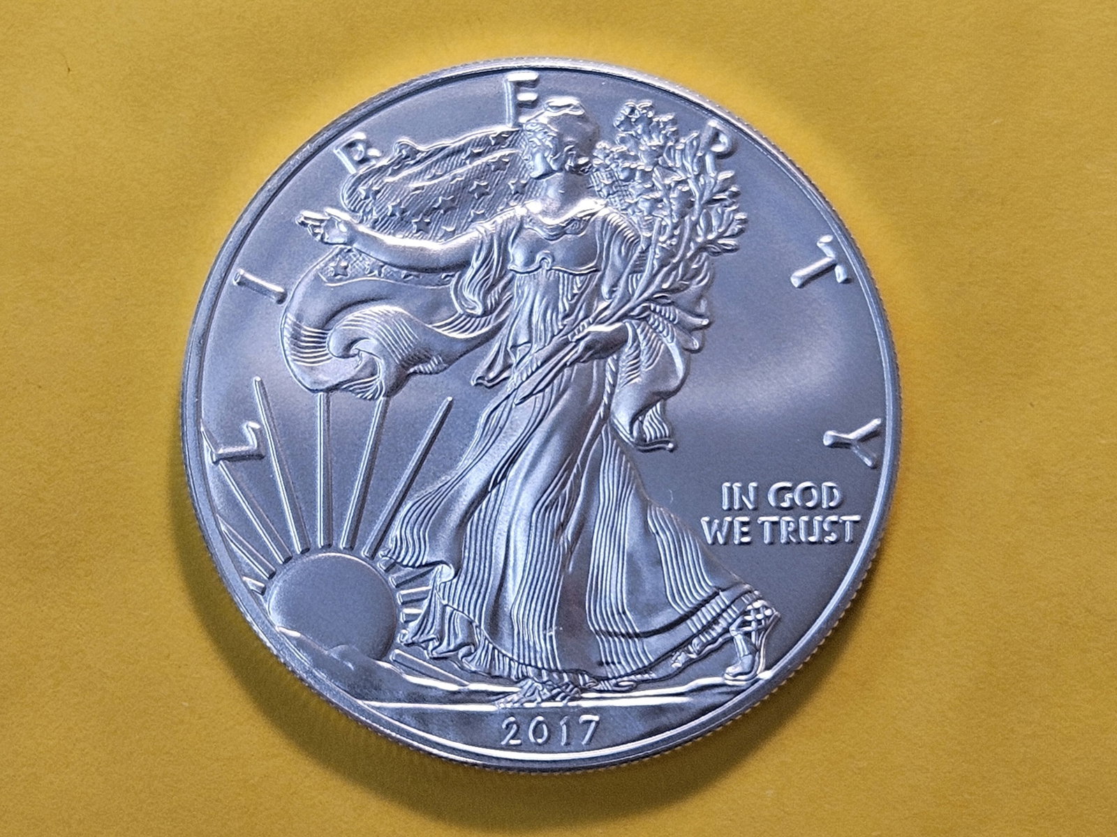 GEM Brilliant Uncirculated 2017 American Silver Eagle: Shimmering Cartwheel!