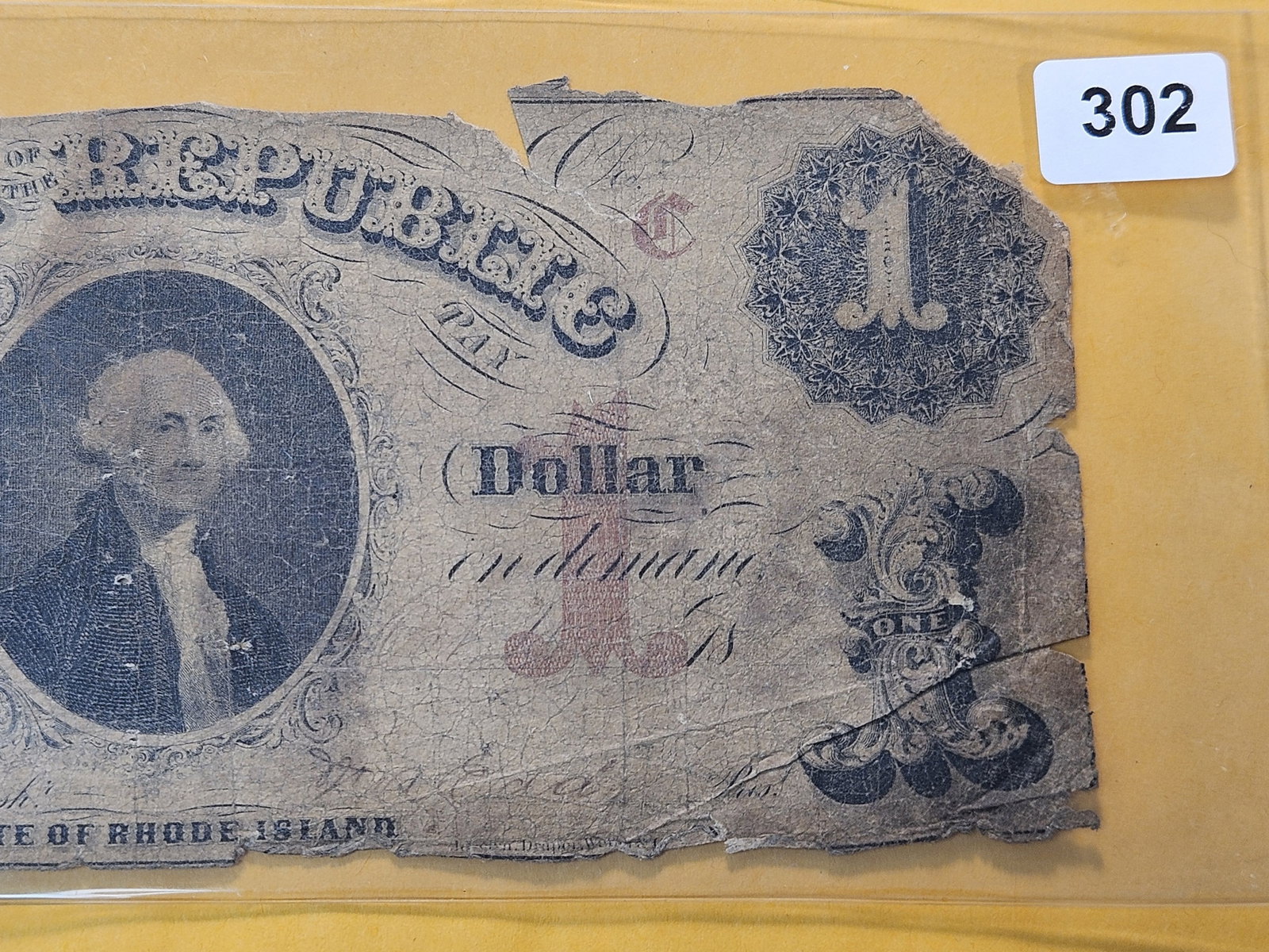 Series 18__ State of Rhode Island One Dollar Obsolete Note - 3