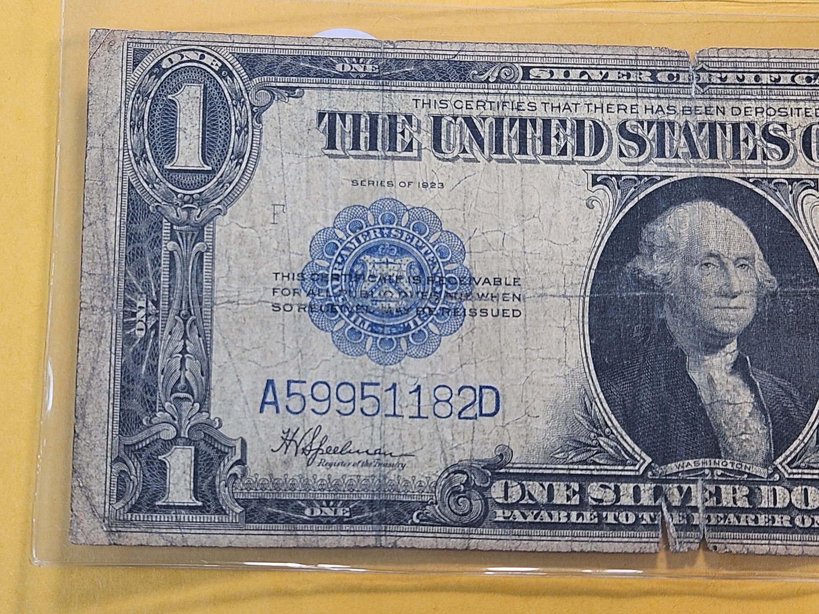 Series 1923 Large Size Silver Certificate - 2
