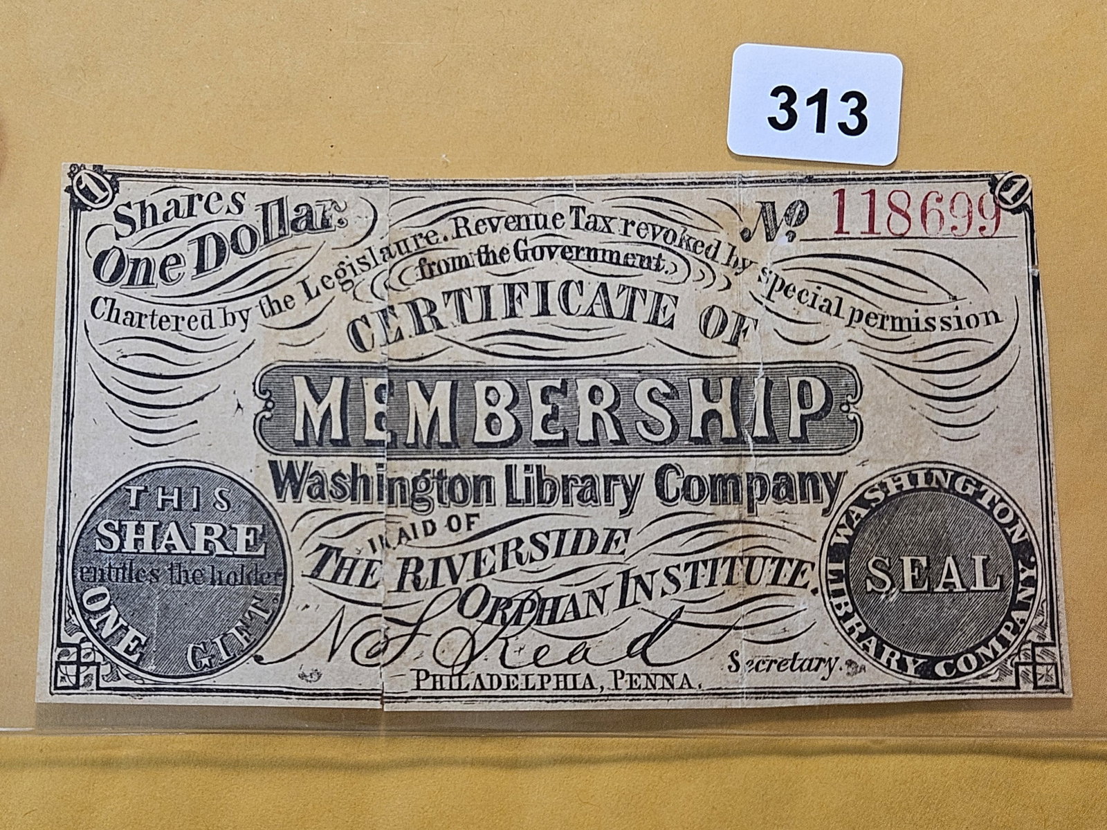 Undated Library Membership Card (1 of 2)